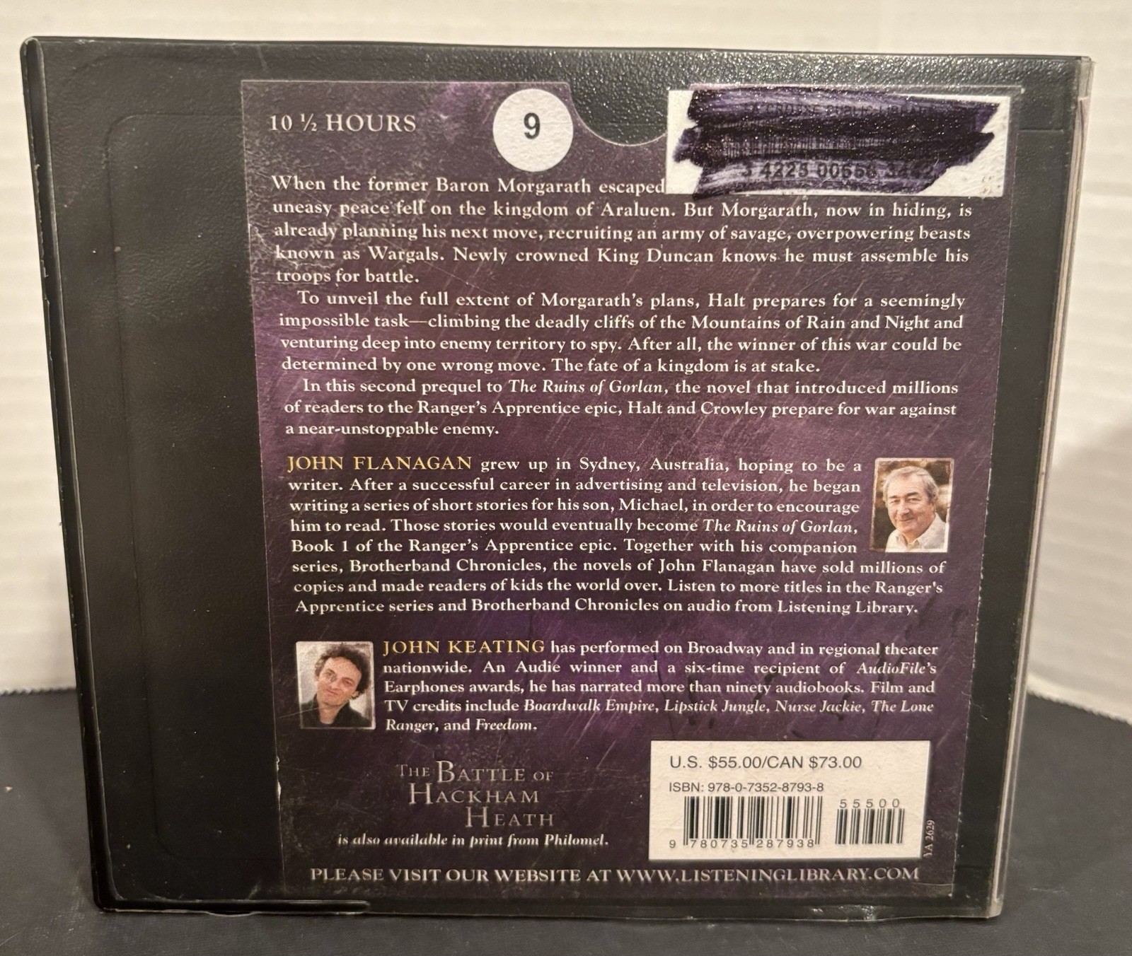 The Ranger’s Apprentice The Siege of Macindaw John Flanagan Nine CDs