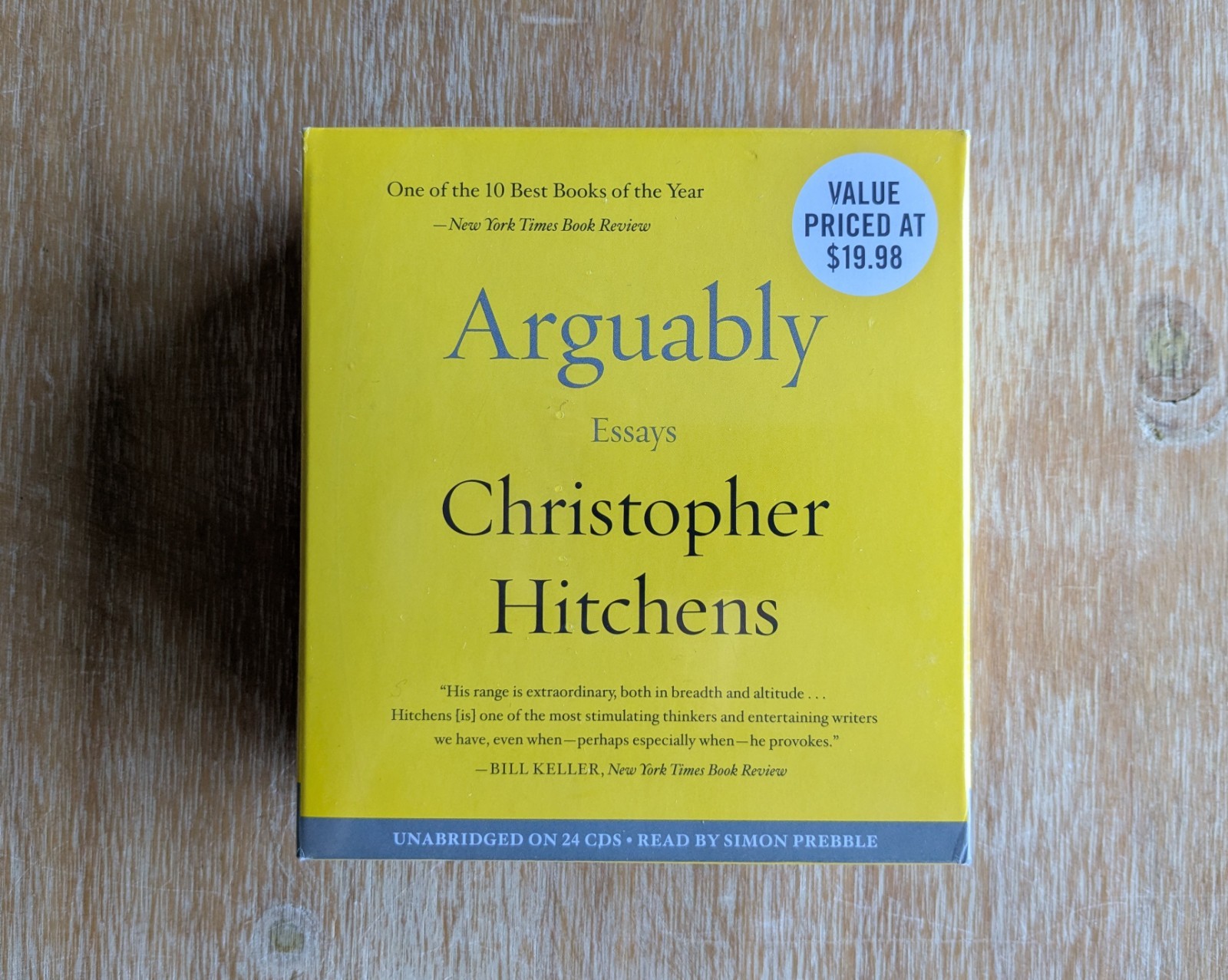 Arguably: Essays by Christopher Hitchens — Unabridged Audiobook 24 CDs — Sealed