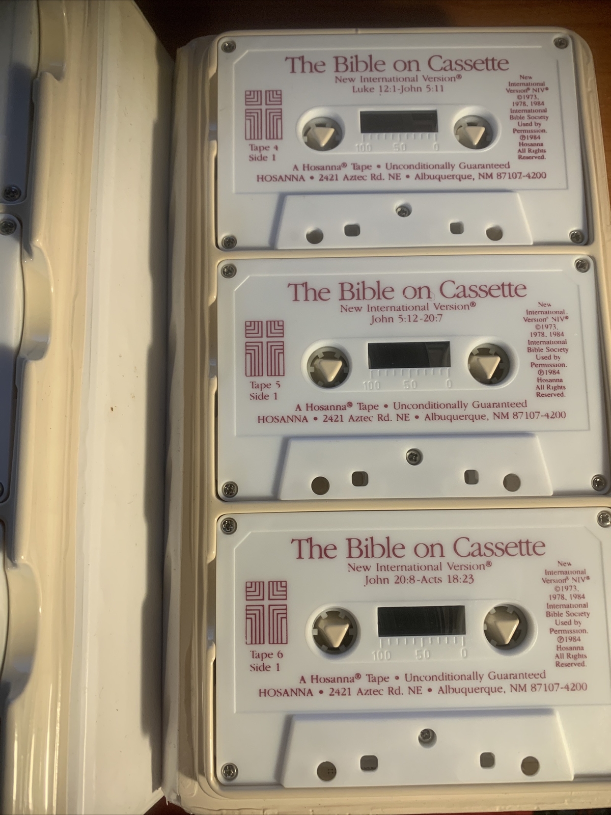 The Bible on Cassette New Testament New International Version…Hosanna