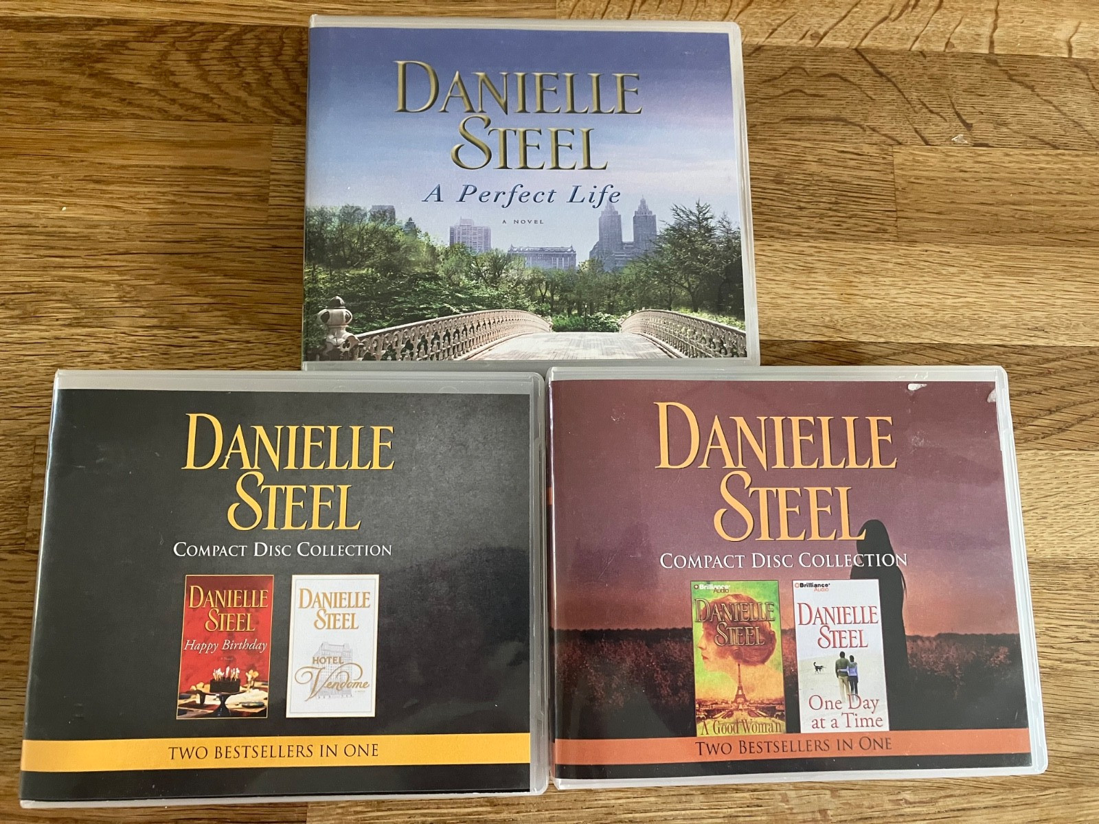 3 Audio Books CD Danielle Steel Perfect Life Birthday Hotel Good Woman 5 Books