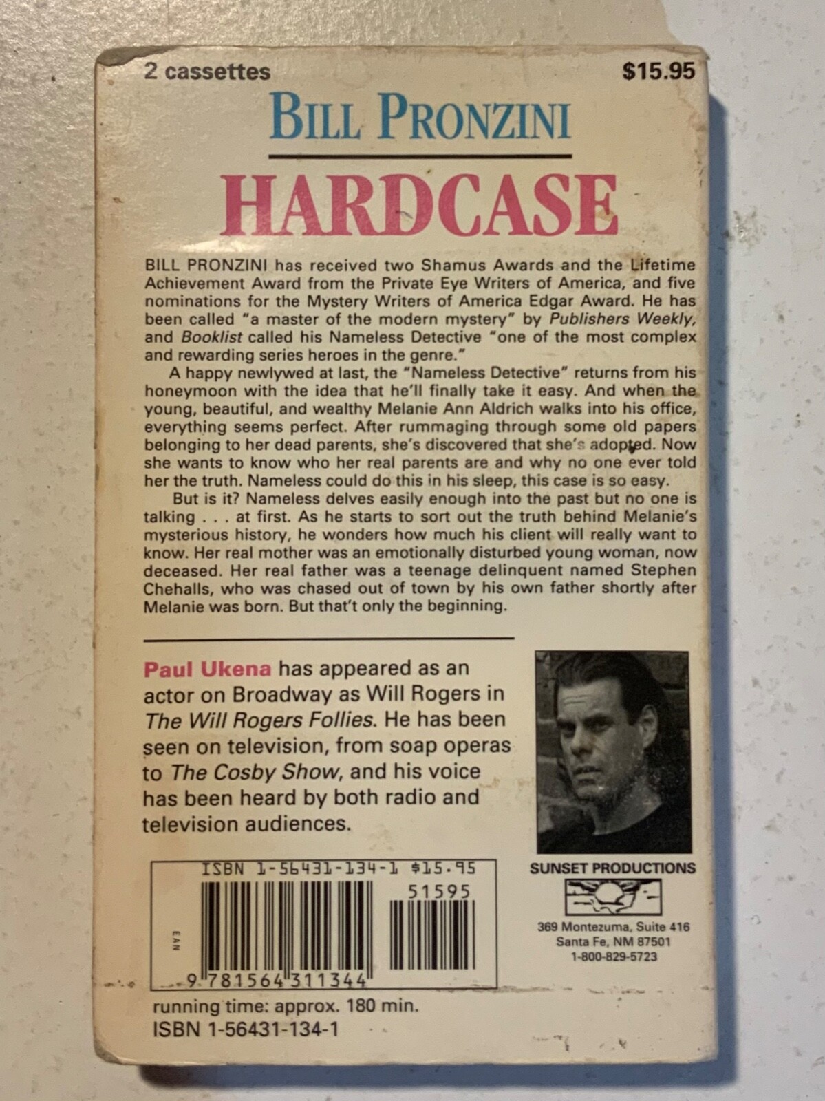 Hardcase: A Nameless Detective Mystery (Audio Cassette 1995) by Bill Pronzini
