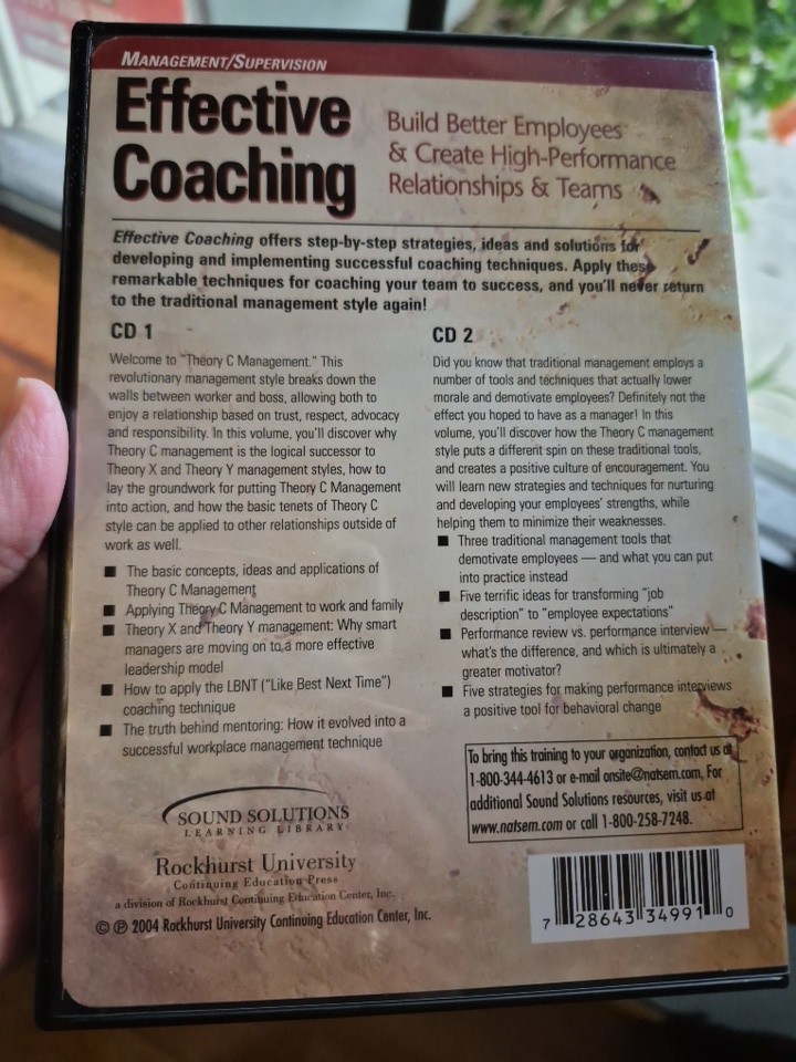 EFFECTIVE COACHING Build Better Employees Relationship Michael Caruso 6 AUDIOCDS