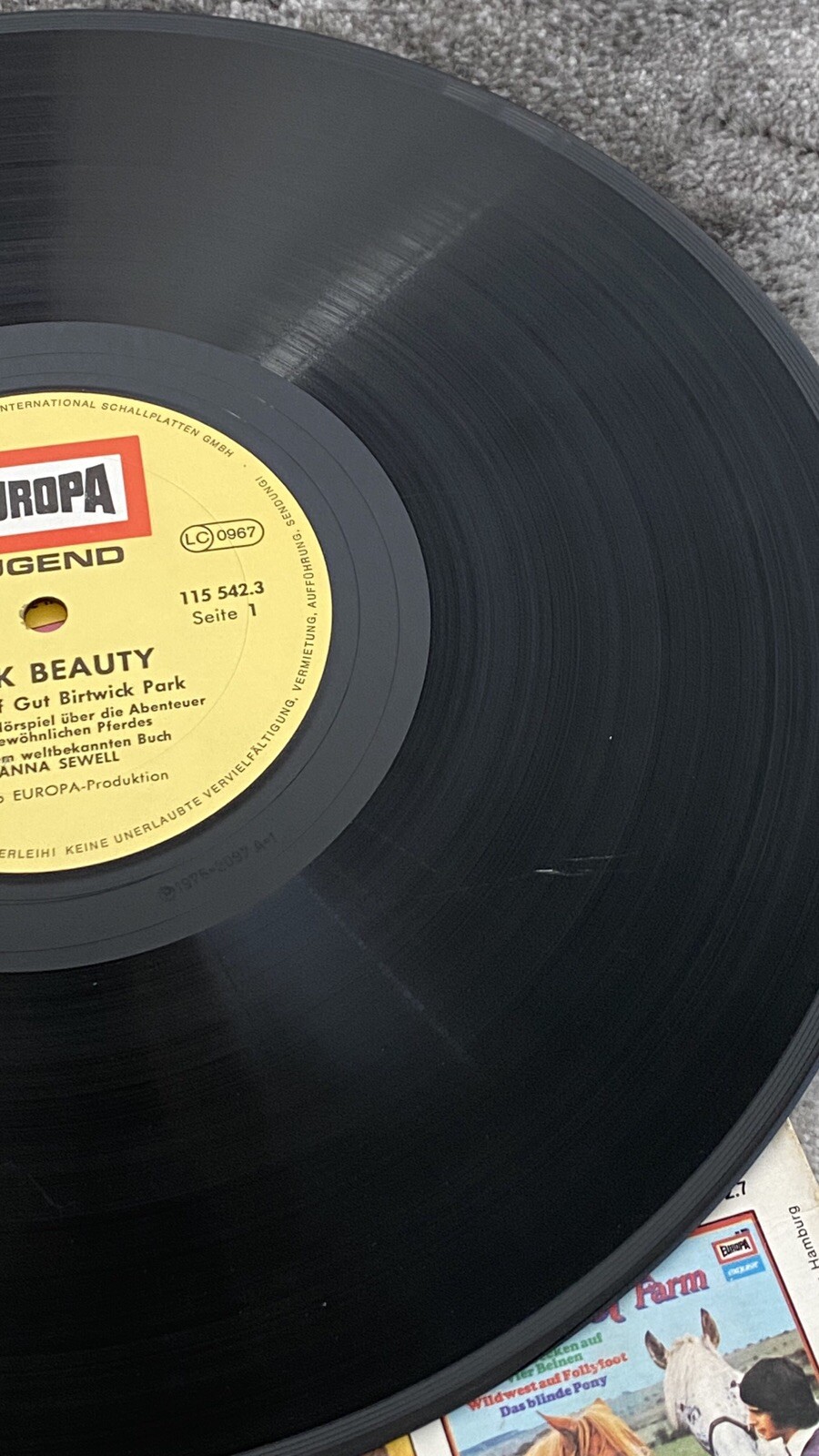 Black Beauty Vinyl ‘Childhood At Birtwick Park’ Europe Youth Audio Play