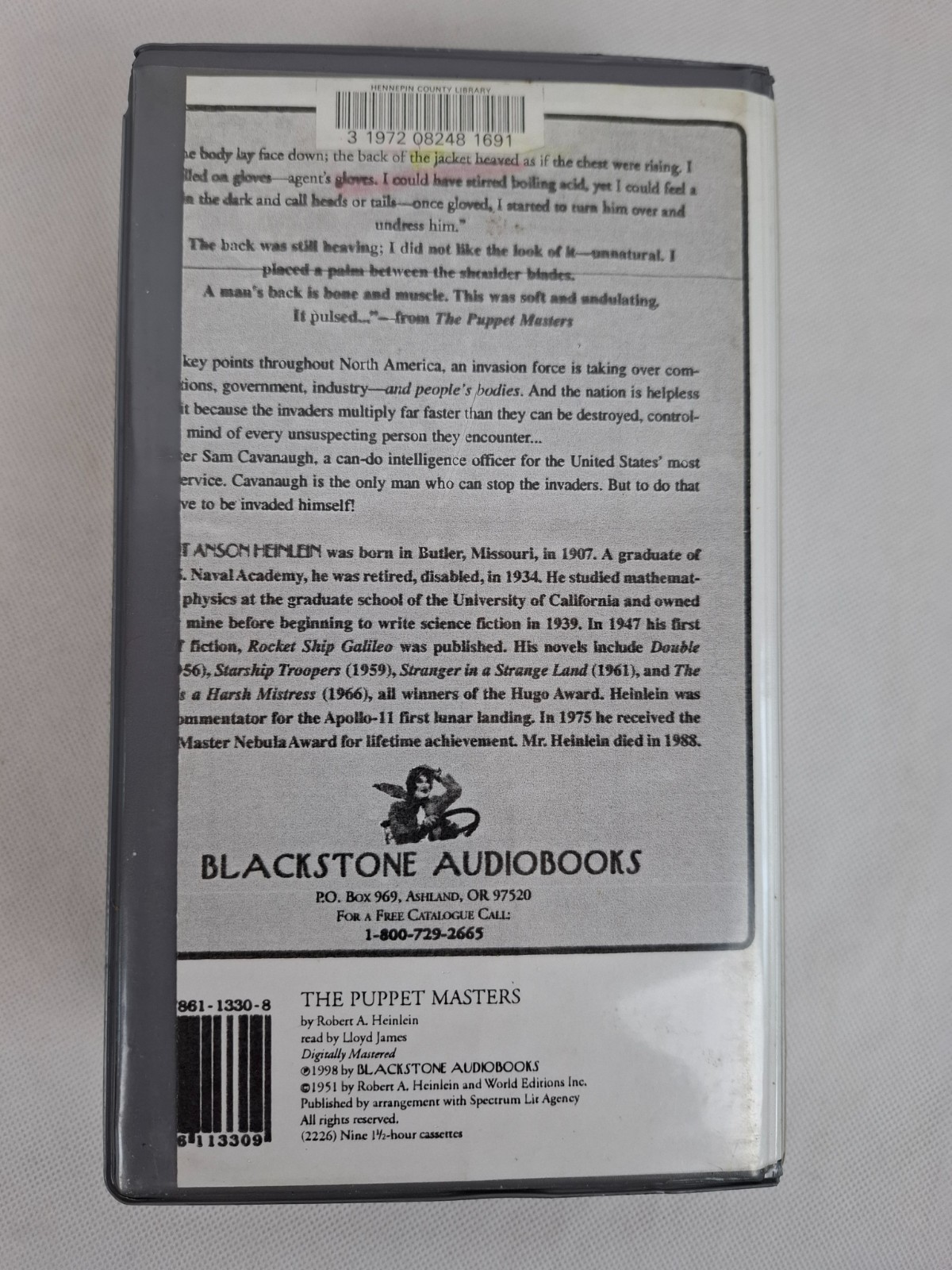 The Puppet Masters by Robert A. Heinlein (1998, 9 Cassette Tapes) Audio Book