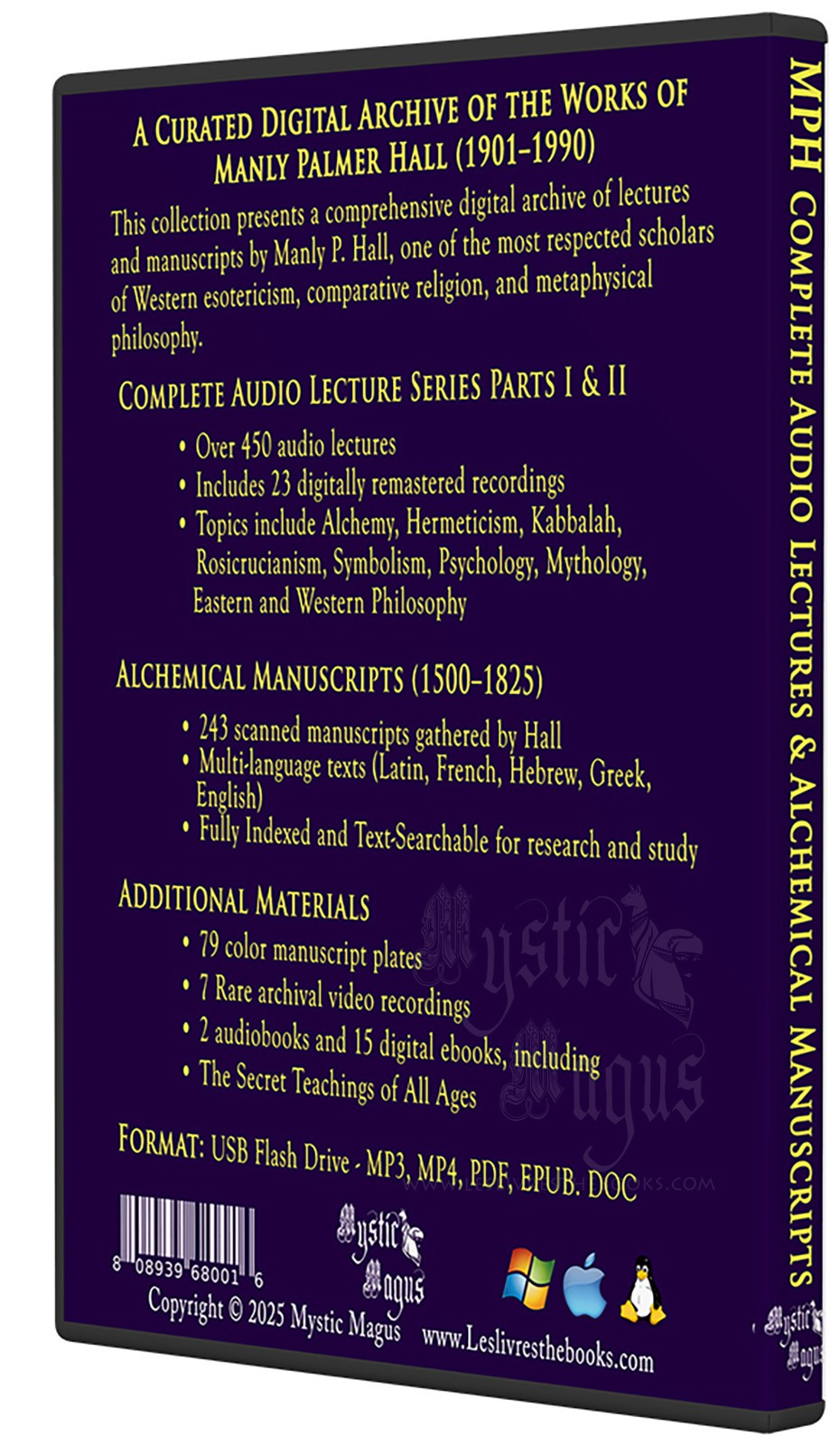 Manly P Hall Secret Teachings Book Of Wisdom Collection AudioBooks USB Set