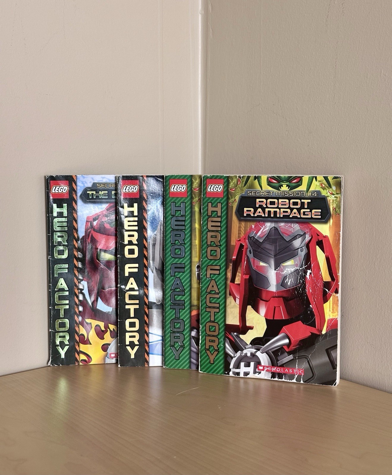 [COMPLETE SET, Lot of 4] LEGO Ninjago Hero Factory Books by Greg Farshtey