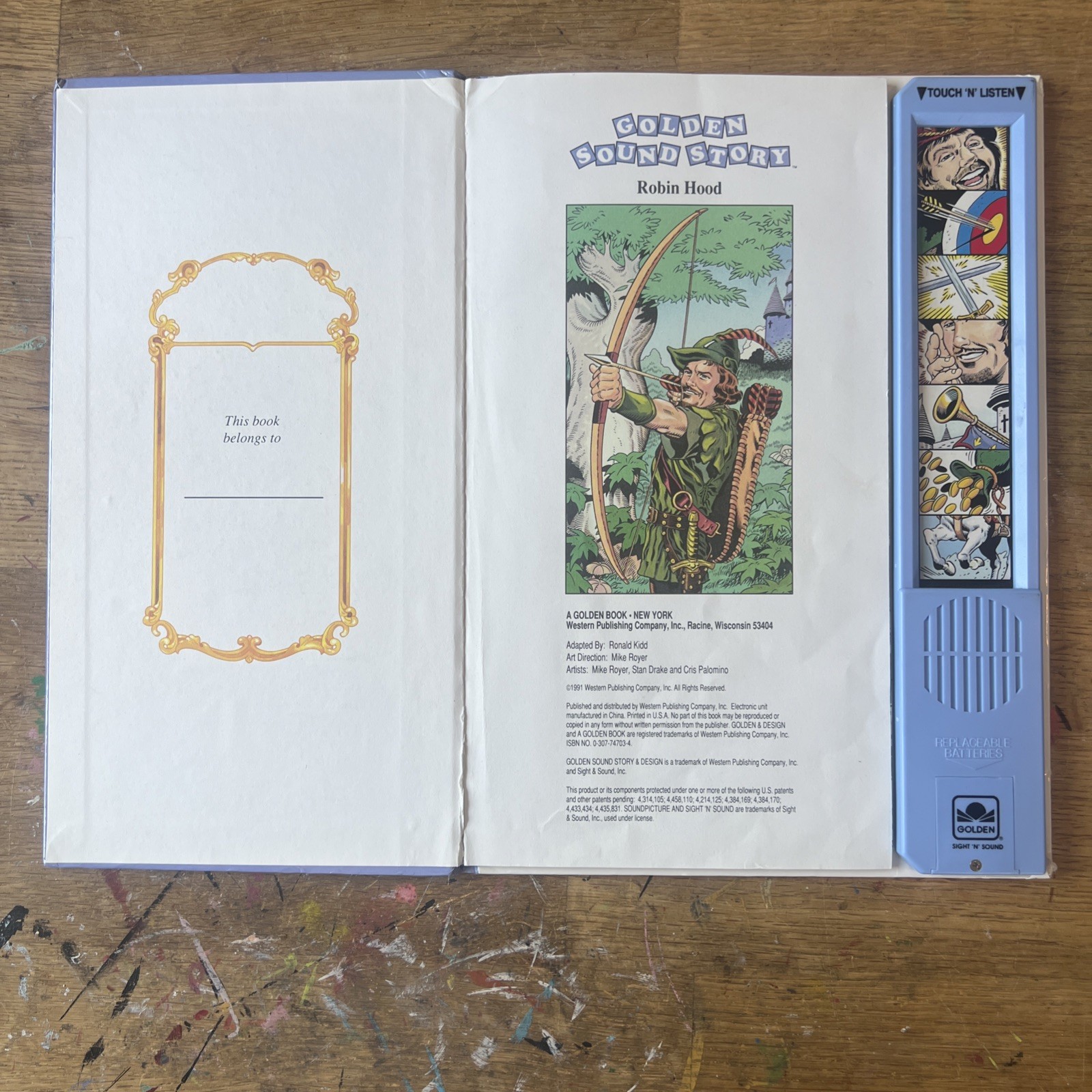 ROBIN HOOD Vintage Golden Books Golden Sound Story Book Hardcover Retro WORKS