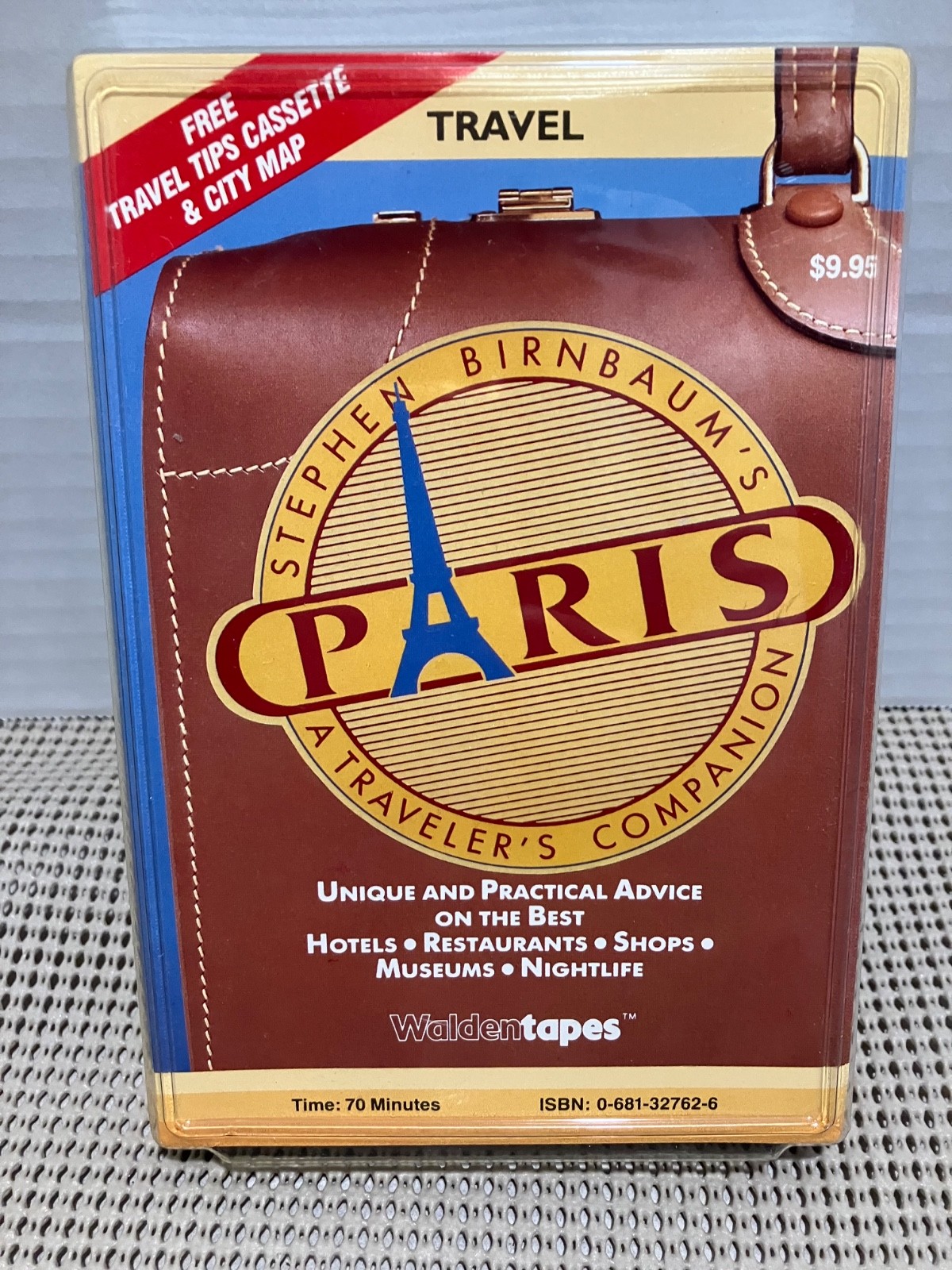 Stephen Birnbaum Audio Cassette Guide Paris France Map Suitcase Case 1980s