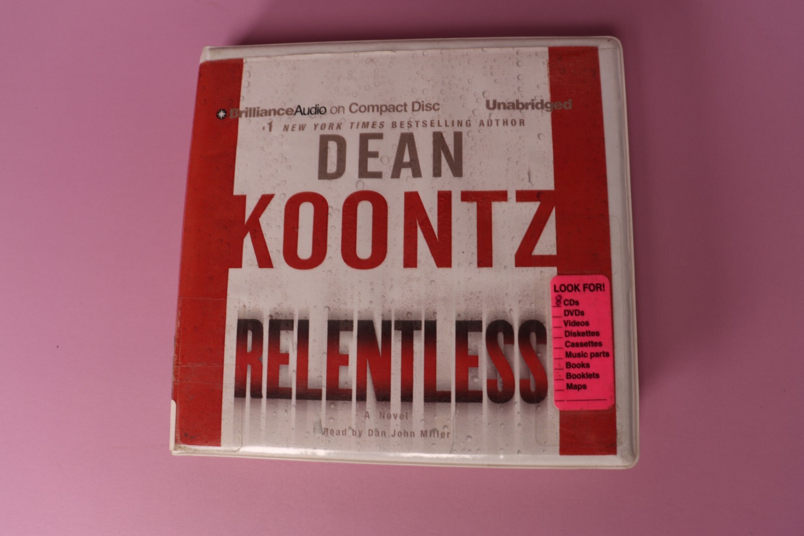 Relentless by Dean Koontz Unabridged 8 CD Audiobook 2009 Ex-Library