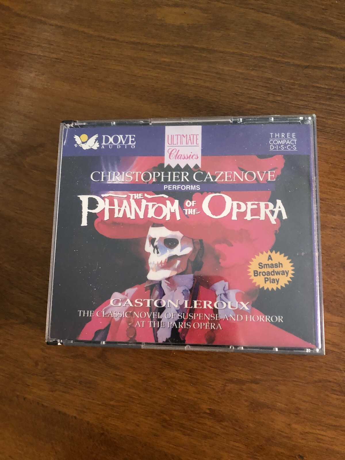 Gaston Leroux Phantom of the Opera by Christopher Cazenove 3 CD Set Audio Book