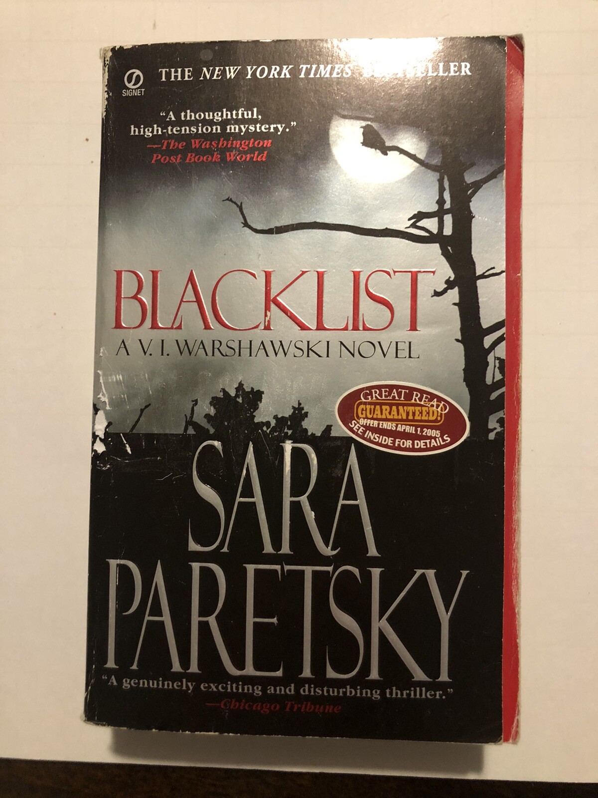 Blacklist; A V.I. Warshawski Novel — 0451209699, Sara Paretsky, paperback