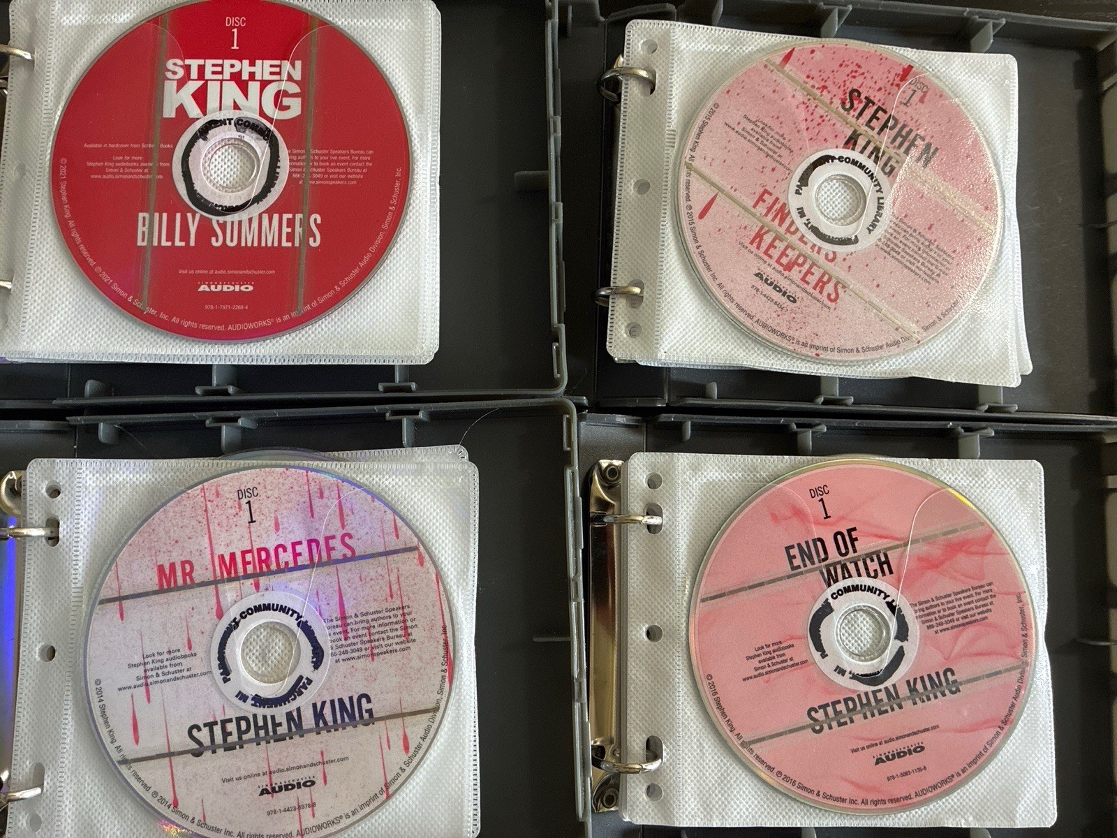 Stephen King Audiobook CD Lot Mr Mercedes Trilogy + Billy Summers Complete