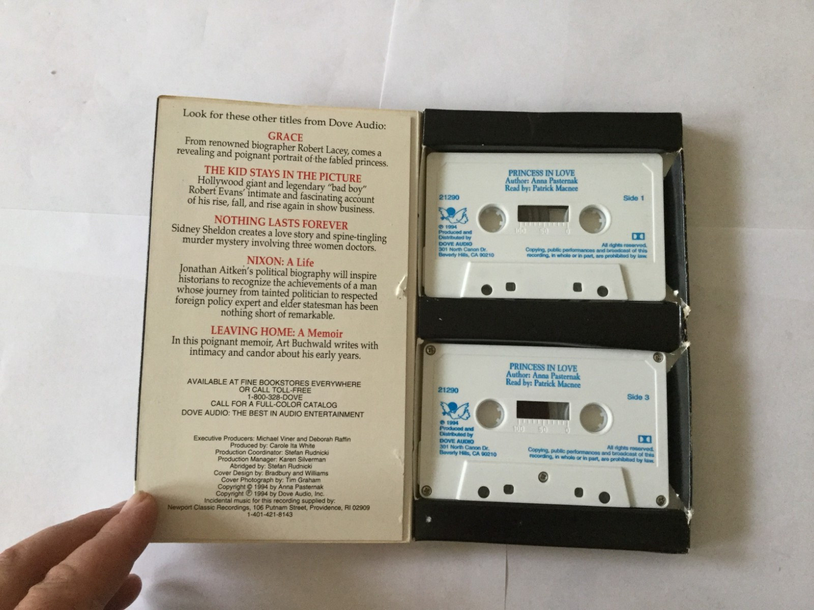 PRINCESS IN LOVE PRINCESS DIANA AUDIO BOOK CASSETTE TAPES PATRICK MACNEE