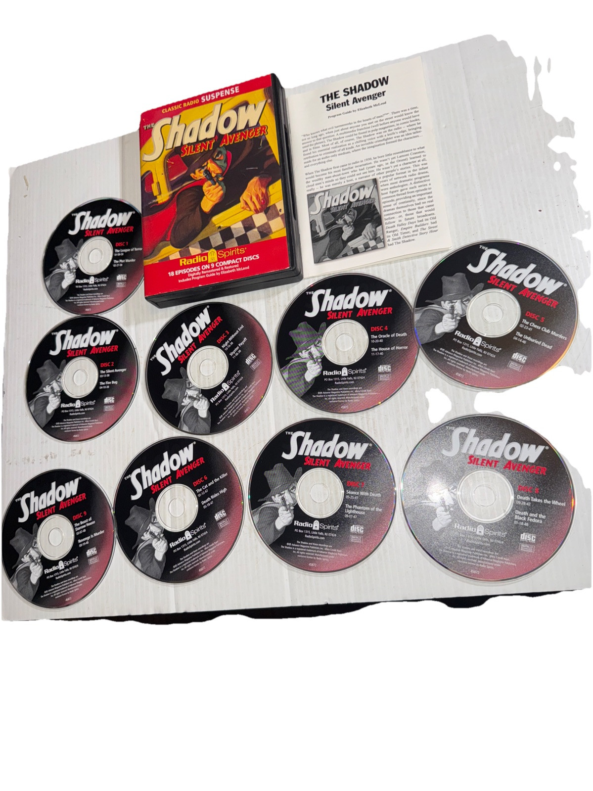 The Shadow Silent Avenger 1930-40s Radio Show 18 Episodes on 9 CDs