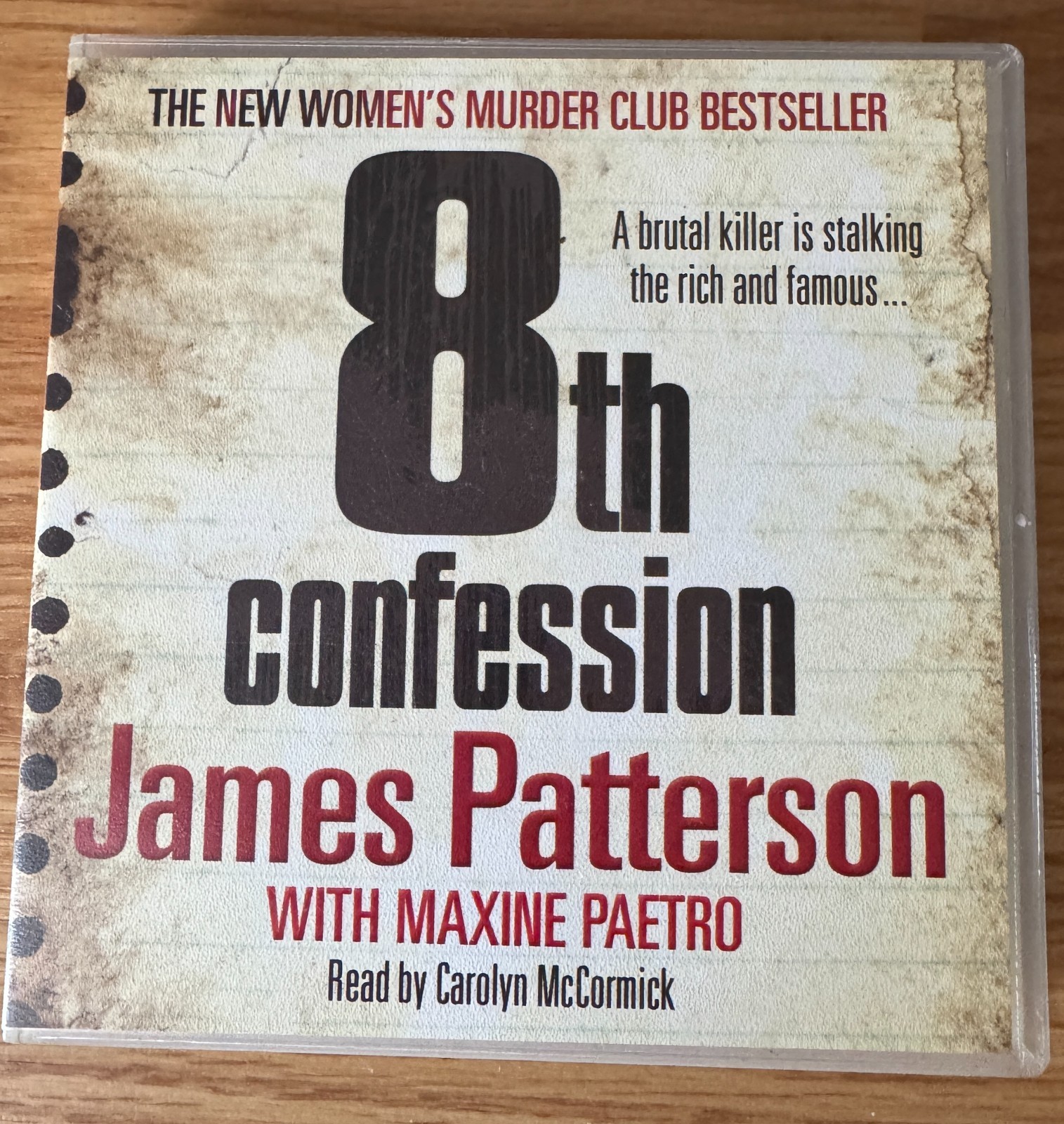 Audio Book JAMES PATTERSON 8th Confession read by Carolyn McCormick on 5 x CDs