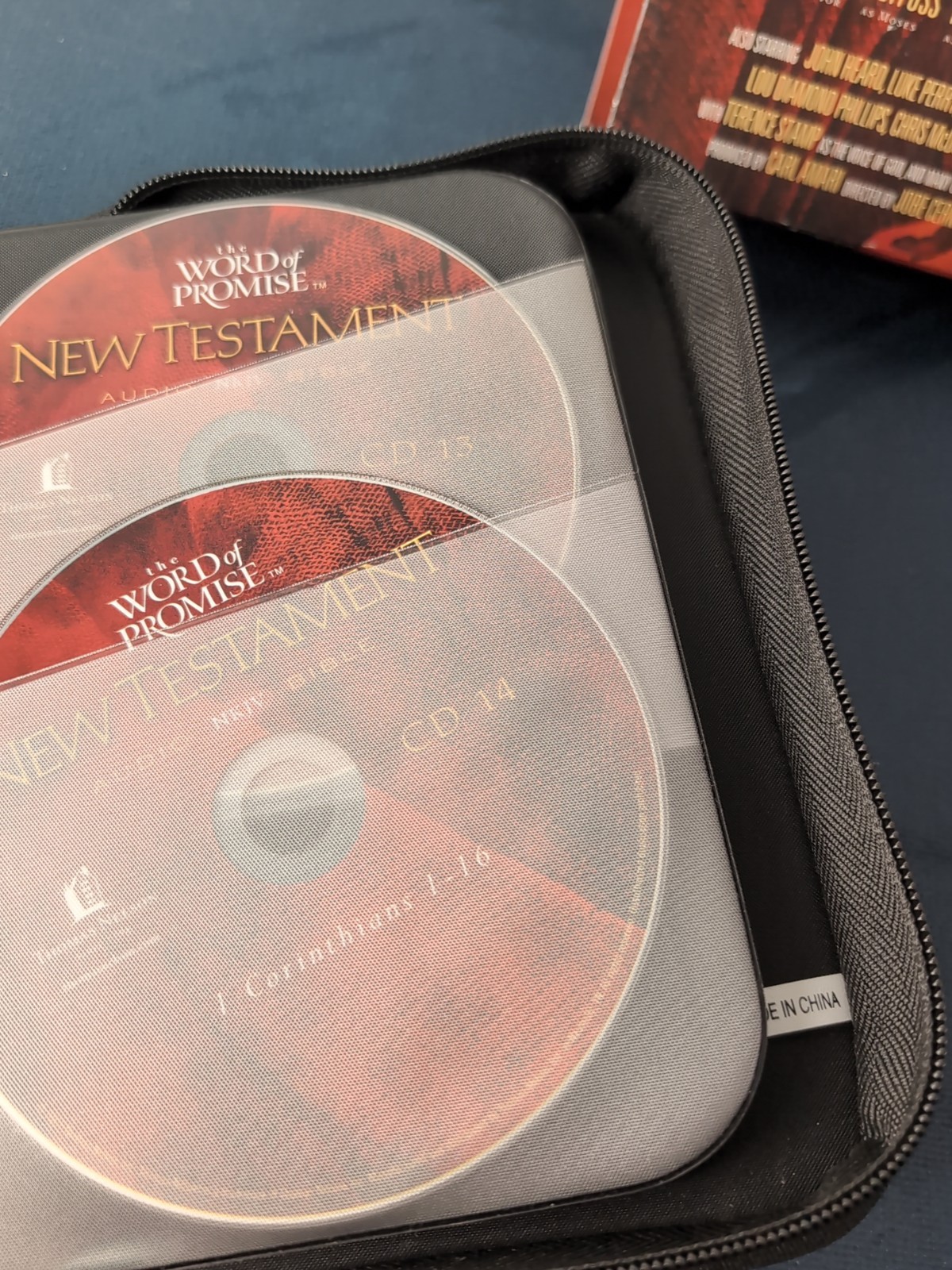 New Testament NKJV Audio Bible The Word of Promise (20 CD + 1 DVD) Set Zip Case