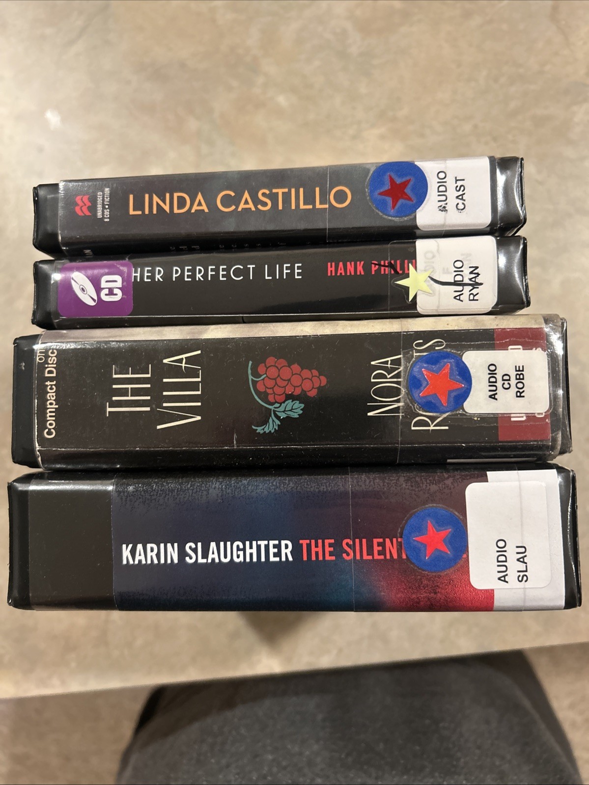 Audiobook 4 Pack, Silent Wife, The Villa, Her Perfect Life, Fallen, Used