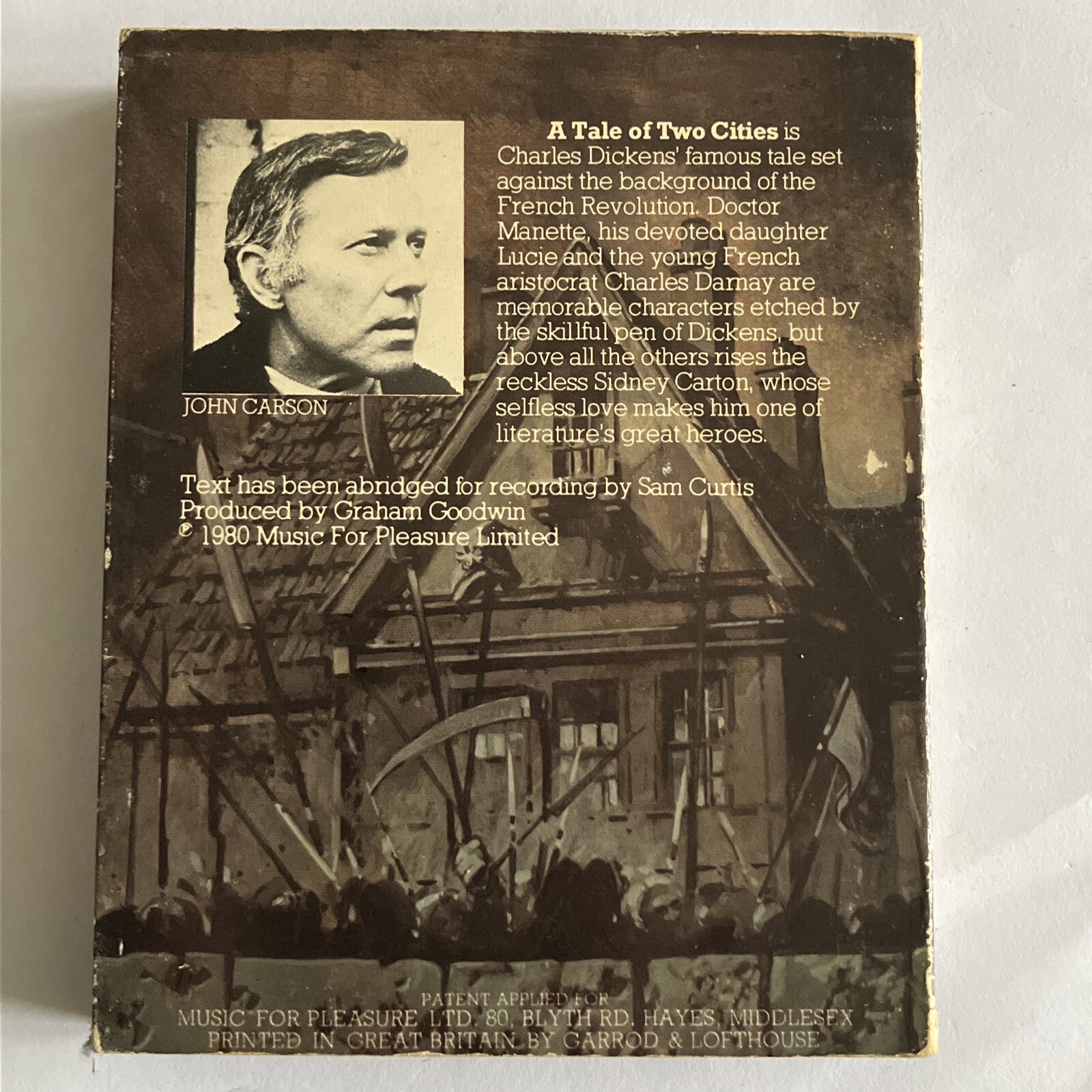 Charles Dickens / John Carson- A Tale of Two Cities — 2 x Cassette Audiobook