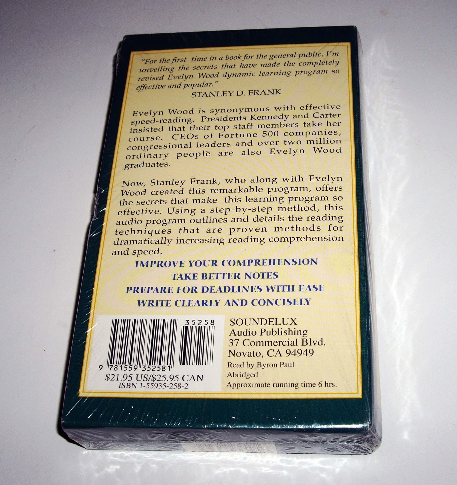 NEW The Evelyn Wood Seven-Day Speed Reading Learning Program Cassette Audiobook