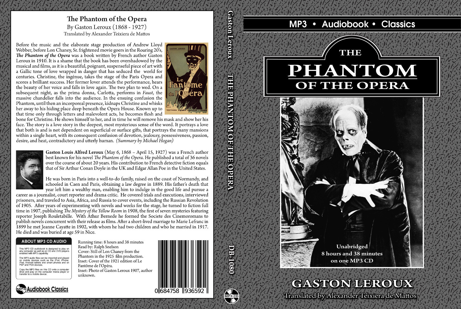 The Phantom of the Opera — Unabridged MP3 CD Audiobook in paper sleeve