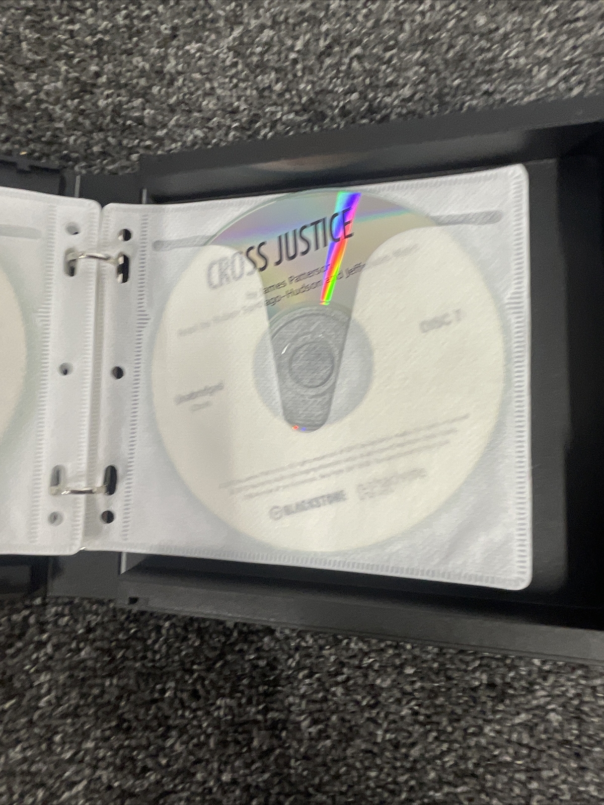 James Patterson Cross Justice Audiobook in Supernice hard Plastic Case 8 Disc