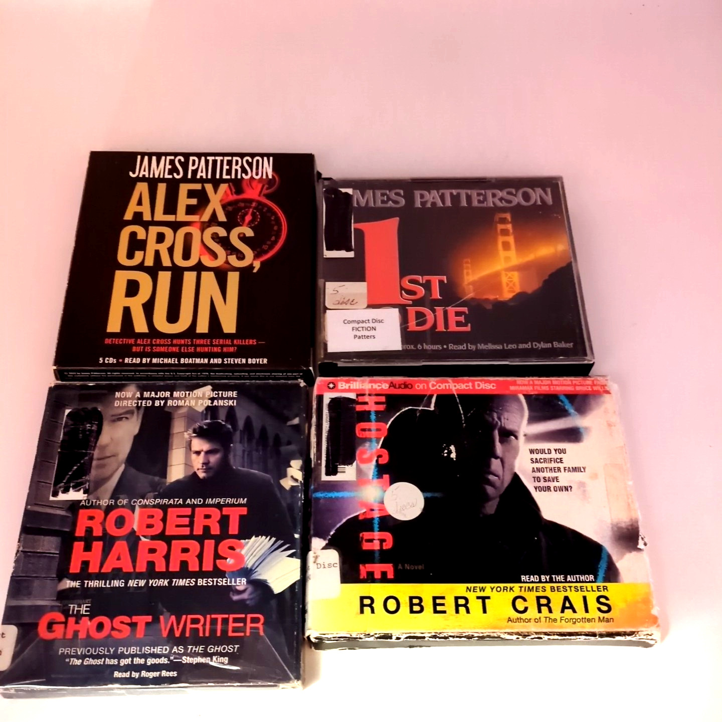 Audio Books CD Abridged Crime Drama Novels Crais, Harris, Patterson Lot of 4