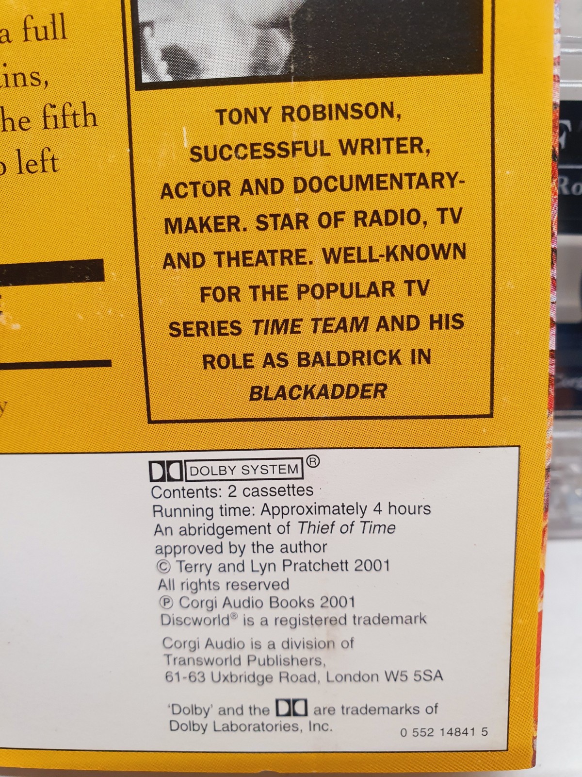 Terry Pratchett Thief Of Time Read By Tony Robinson Rare Audio Cassette