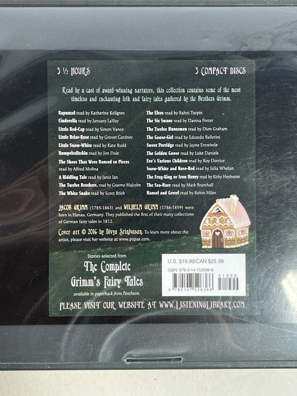 Grimm’s Fairy Tales by Brothers Brothers Grimm 3 Compact Disc Set Ex-Library
