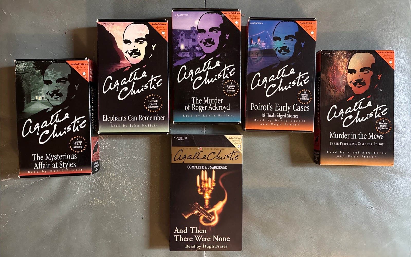 Agatha Christie Audiobooks, 6 Cassette Tapes lot