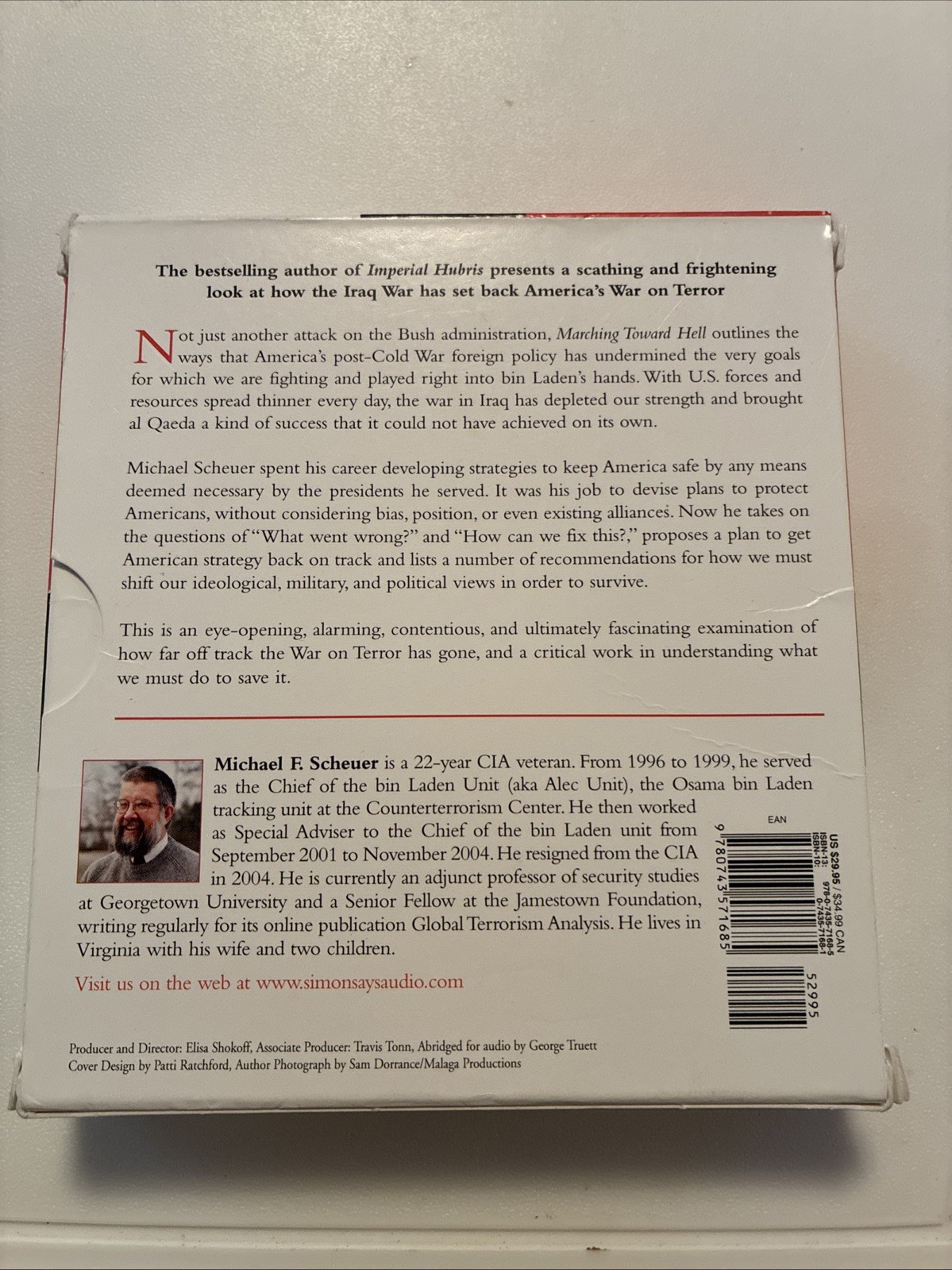 Marching Toward Hell — America And Islam After Iraq — Michael Scheuer — 5 CDs