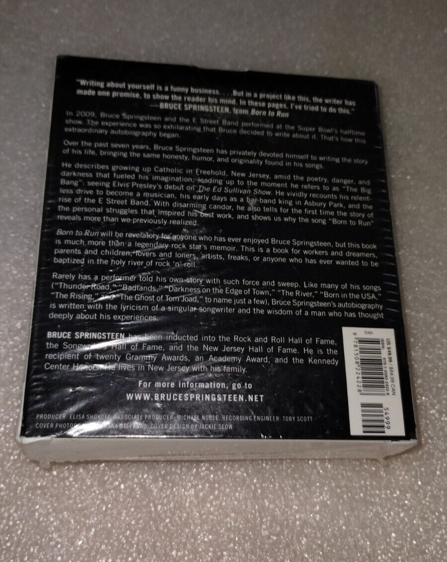«Born to Run» Audiobook + «Darkness on the Edge of Town» Spring Bound Notebook