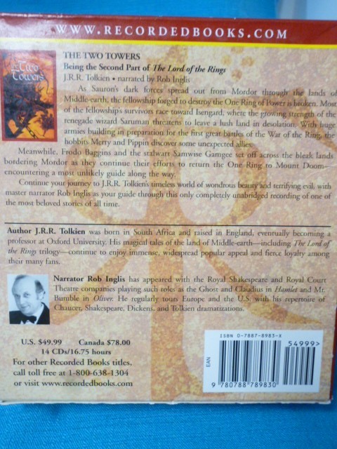 LOT TOLLKIEN UNABRIDGED LORD RINGS TWO TOWERS & FELLOWSHIP & HOBBIT CD AUDIO BK