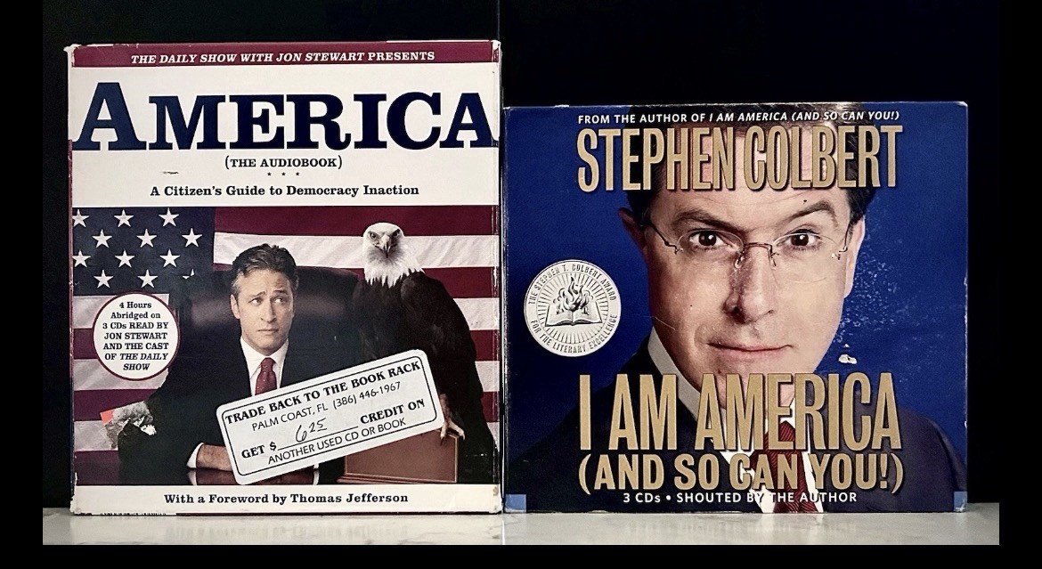 Stephen Colbert Jon Stewart America Book Bundle CD Audiobooks Book Comedy Satire