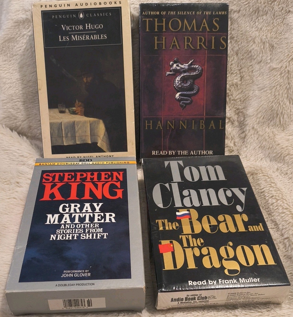 LN/MINT/Sealed Vtg/90s Lot of (4) Cassette Tape Audiobooks-Hannibal, Gray Matter