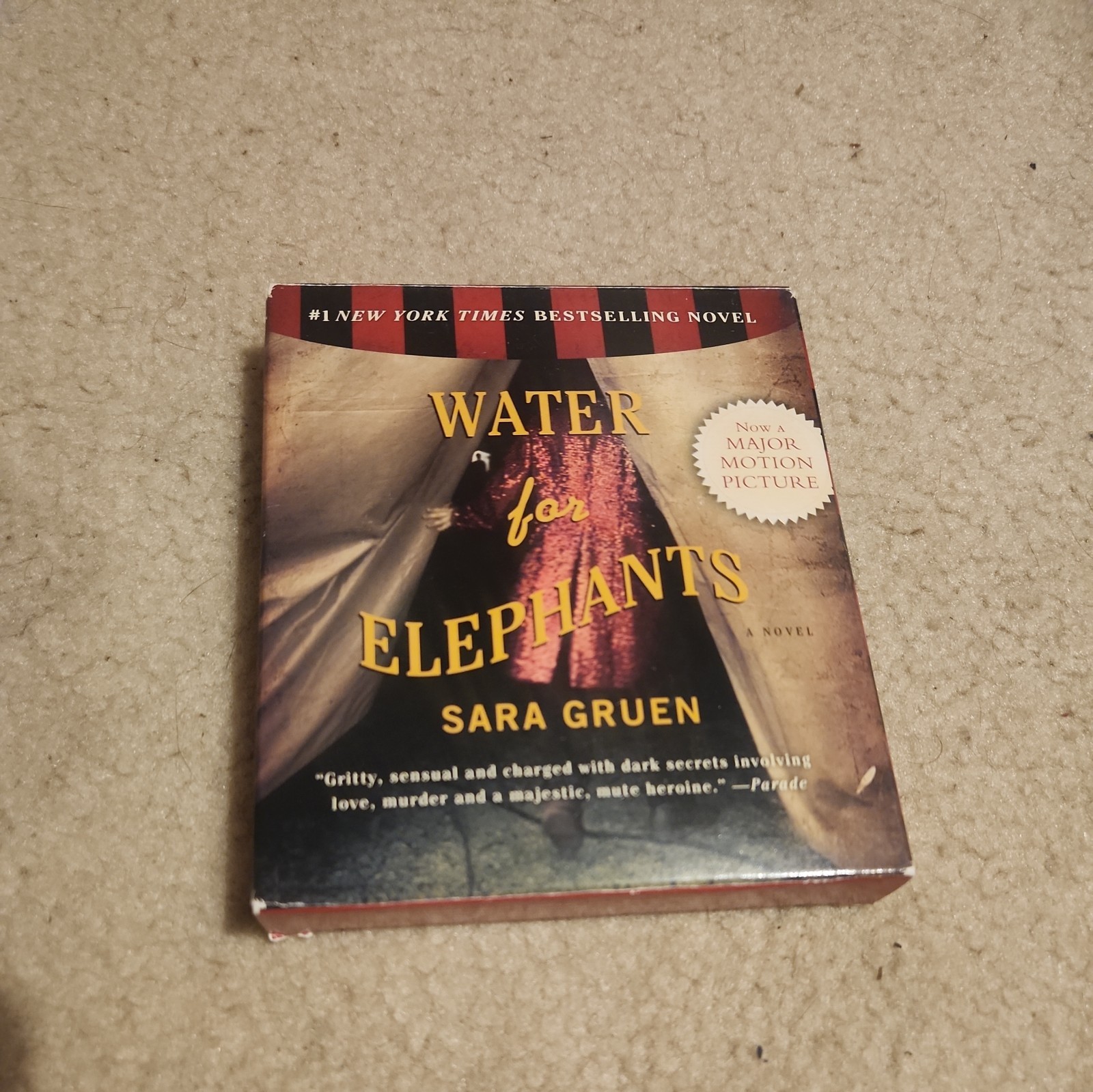 Water for Elephants Audio book 10CD’S Sara Gruen Unabridged A Novel W/11 1/2 Hrs