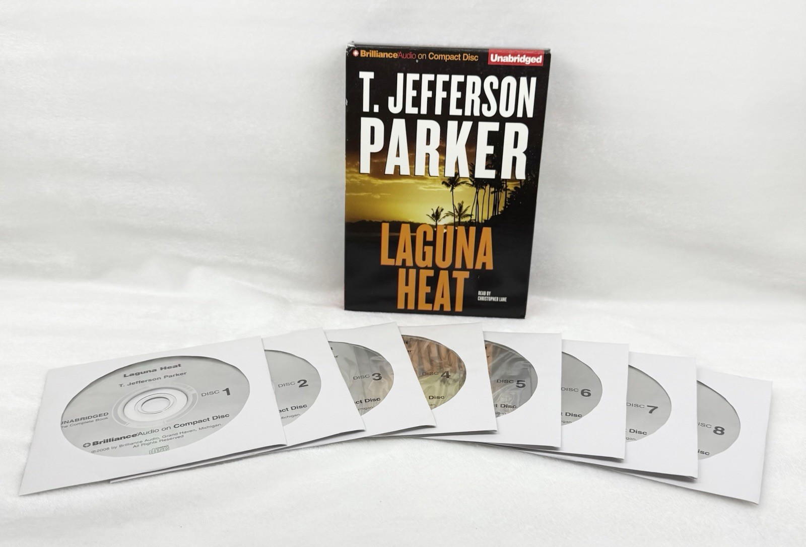 T. Jefferson Parker Audio on CDs Set of 2 Laguna Heat + Where Serpents Lie