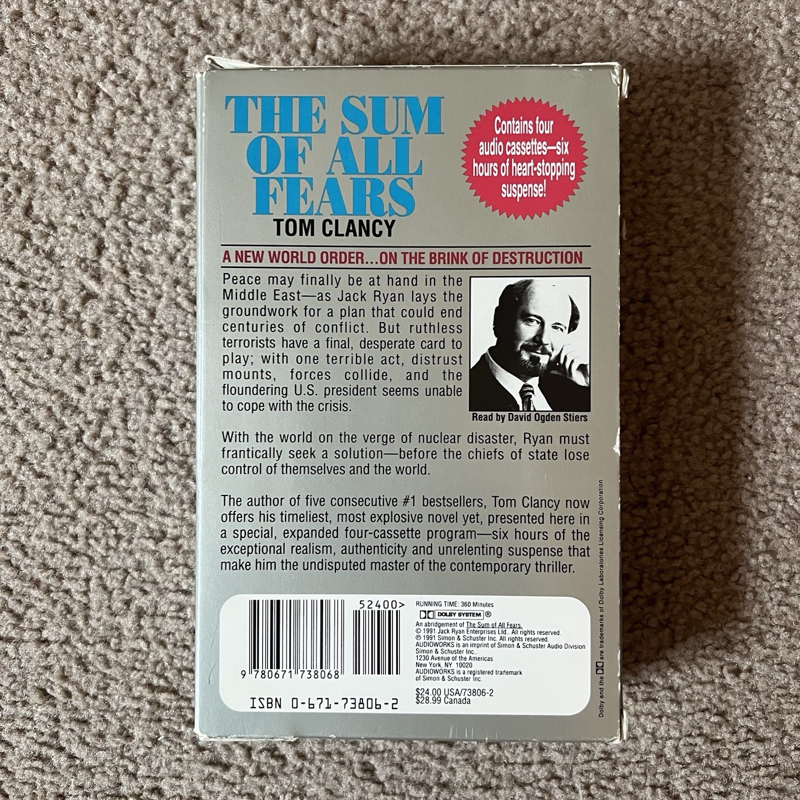 Simon And Schuster Audio Tom Clancy The Sum Of All Fears Read By David Ogden…