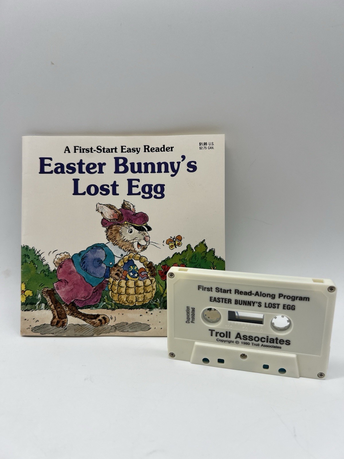Troll Associates Easter Bunny’s Lost Egg Book & Cassette Read Along 1980 TESTED!