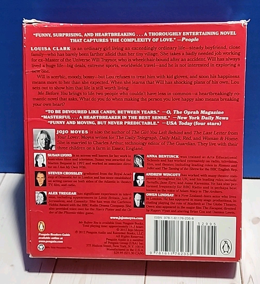 Lot of 3 Jojo Moyes Audio Books CD Me Before You, After You, One Plus One