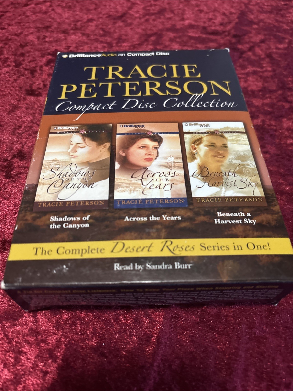 LOT 3 COMPLETE TRILOGY DESERT ROSES TRACIE PETERSON AUDIOBOOKS ABRIDGED 9 CDS