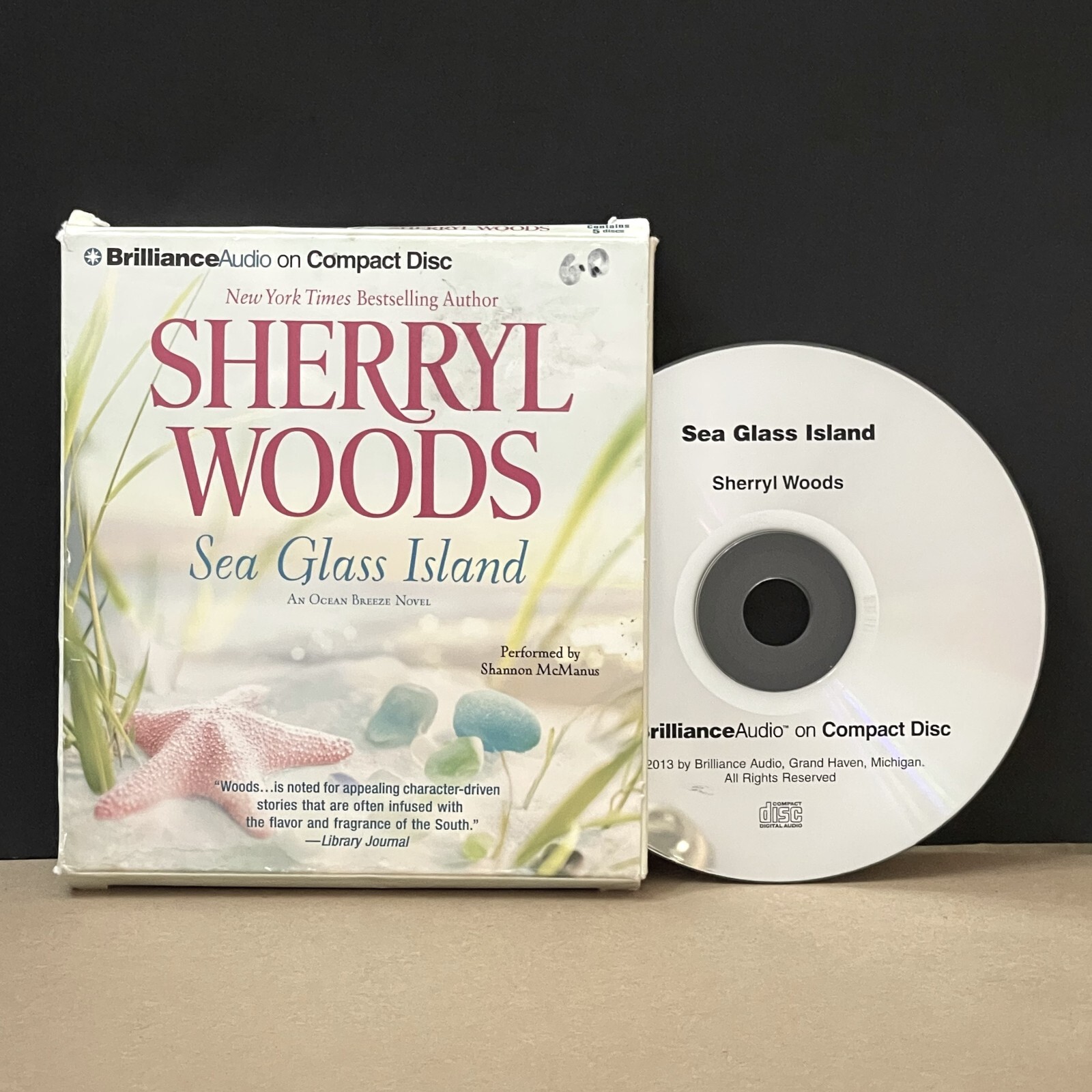 Sherryl Woods SEA GLASS ISLAND Audiobook CD OCEAN BREEZE Series ABRIDGED 5 Discs