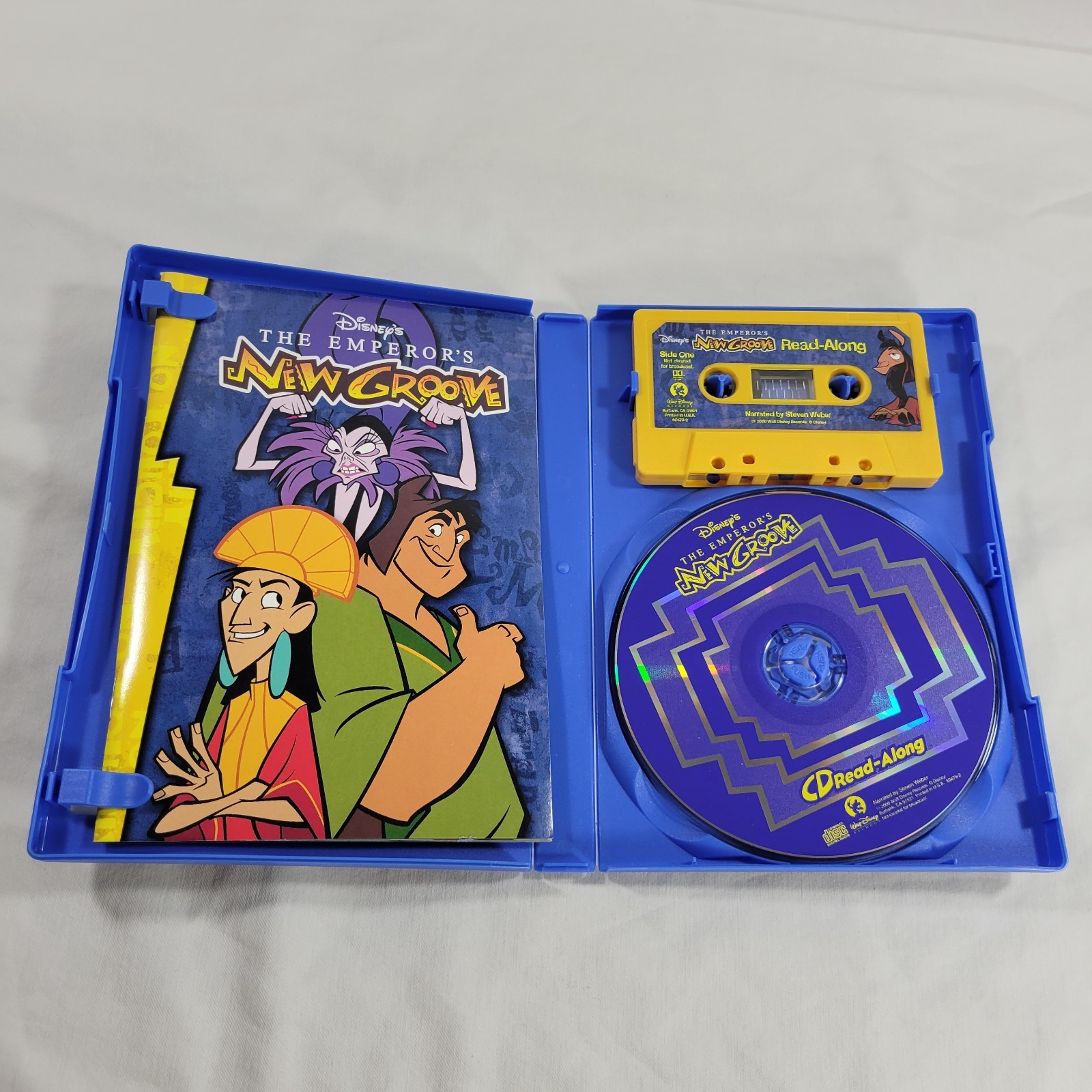 The Emperor’s New Groove CD Read-Along With Cassette Tape 2000 Disney Story USED