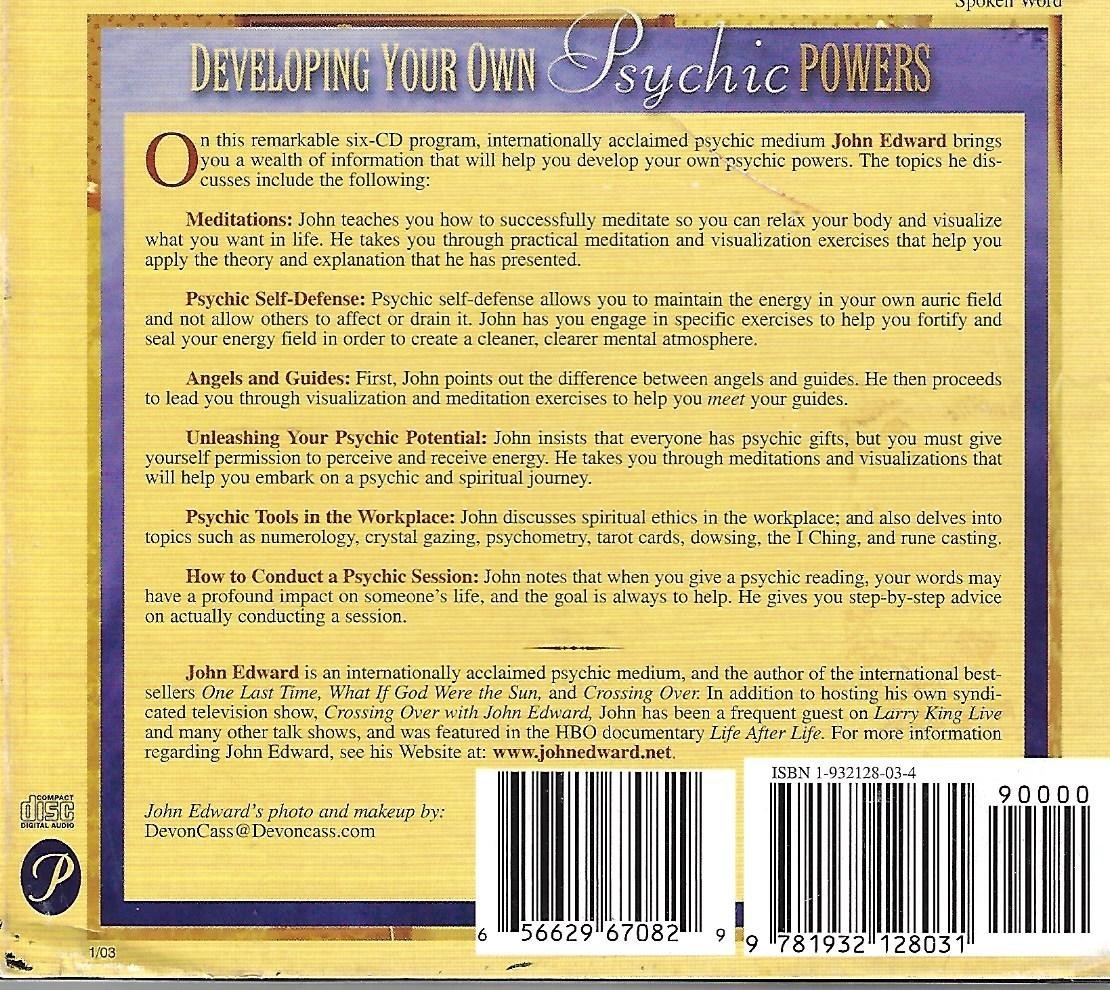Developing Your Own Psychic Powers by John Edward (CD, 6-Discs)