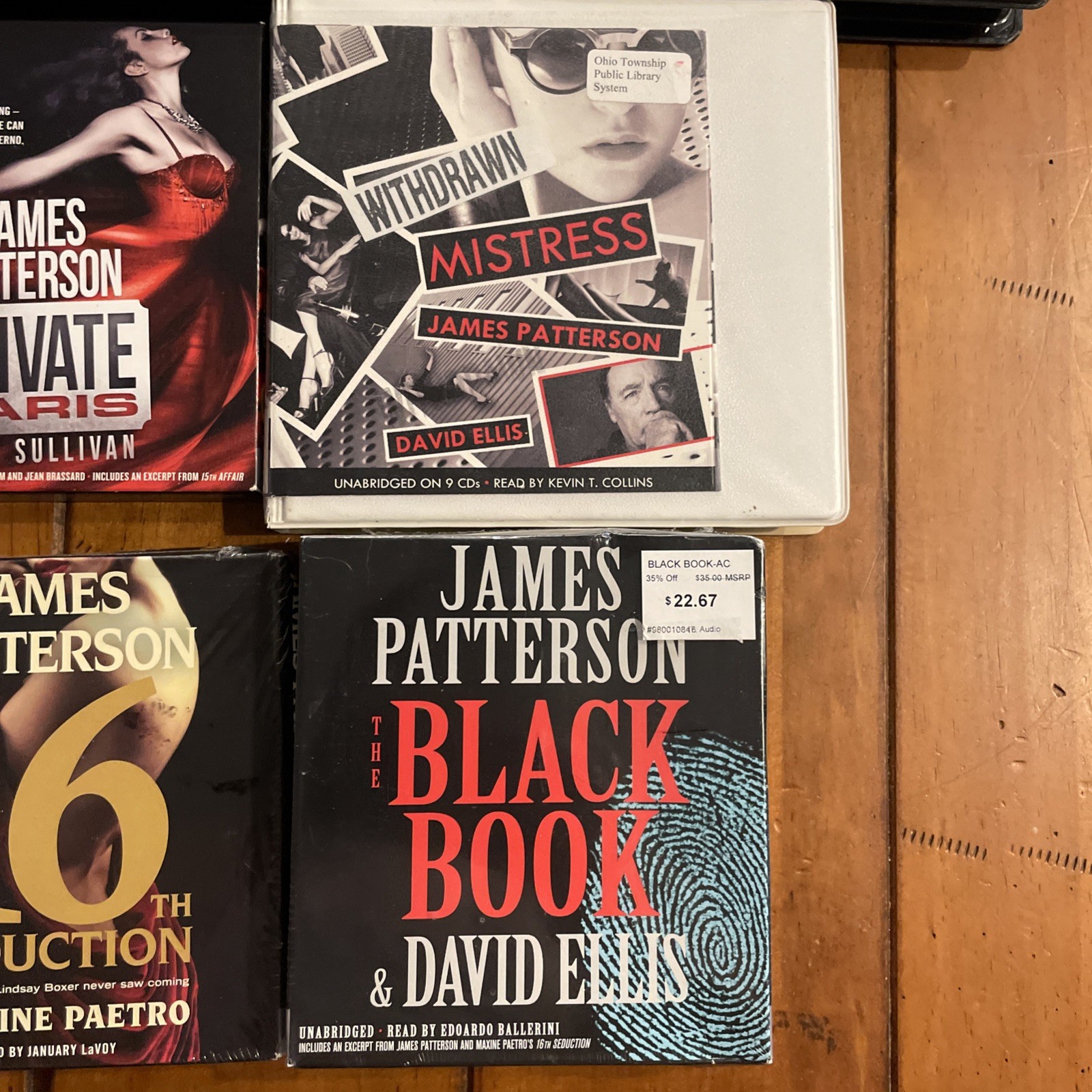 Lot of 16 James Patterson Audio Books CDs Audiobooks Private NYPD Red Alex Cross