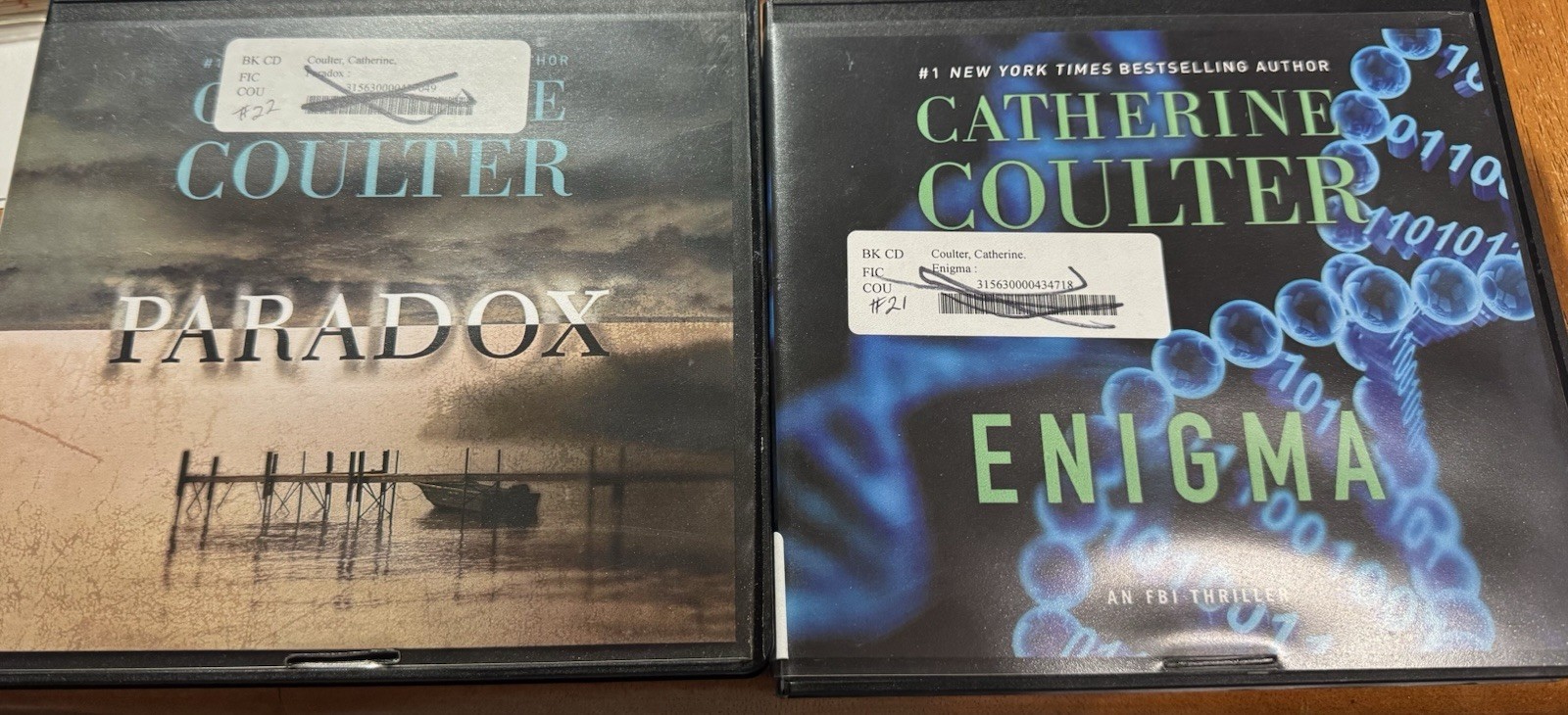 PARADOX & ENIGMA AUDIOBOOK CATHERINE COULTER Audio CD Sets