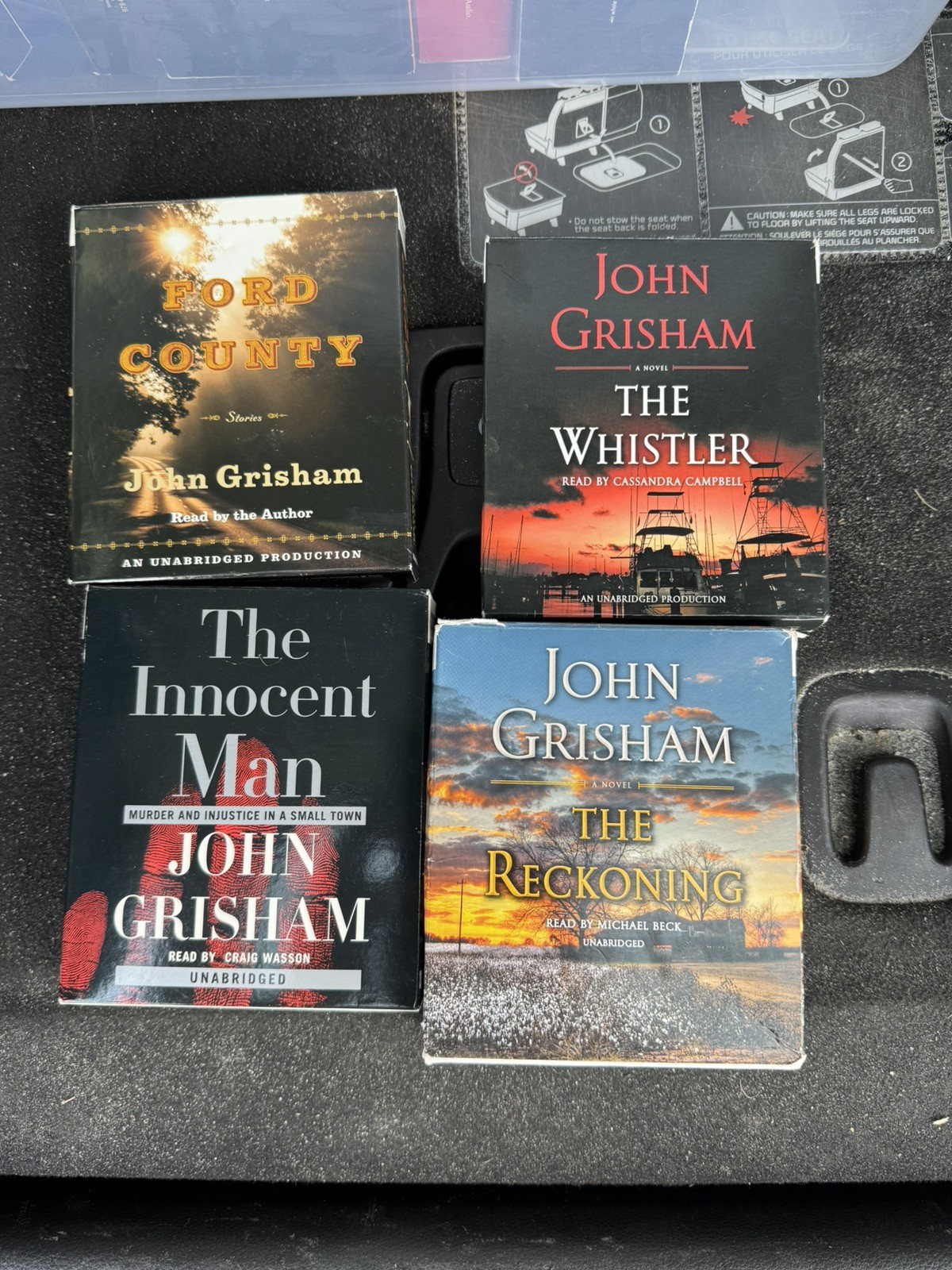 John Grisham Audiobook CD Lot of 4 Unabridged Ford County Whistler Reckoning