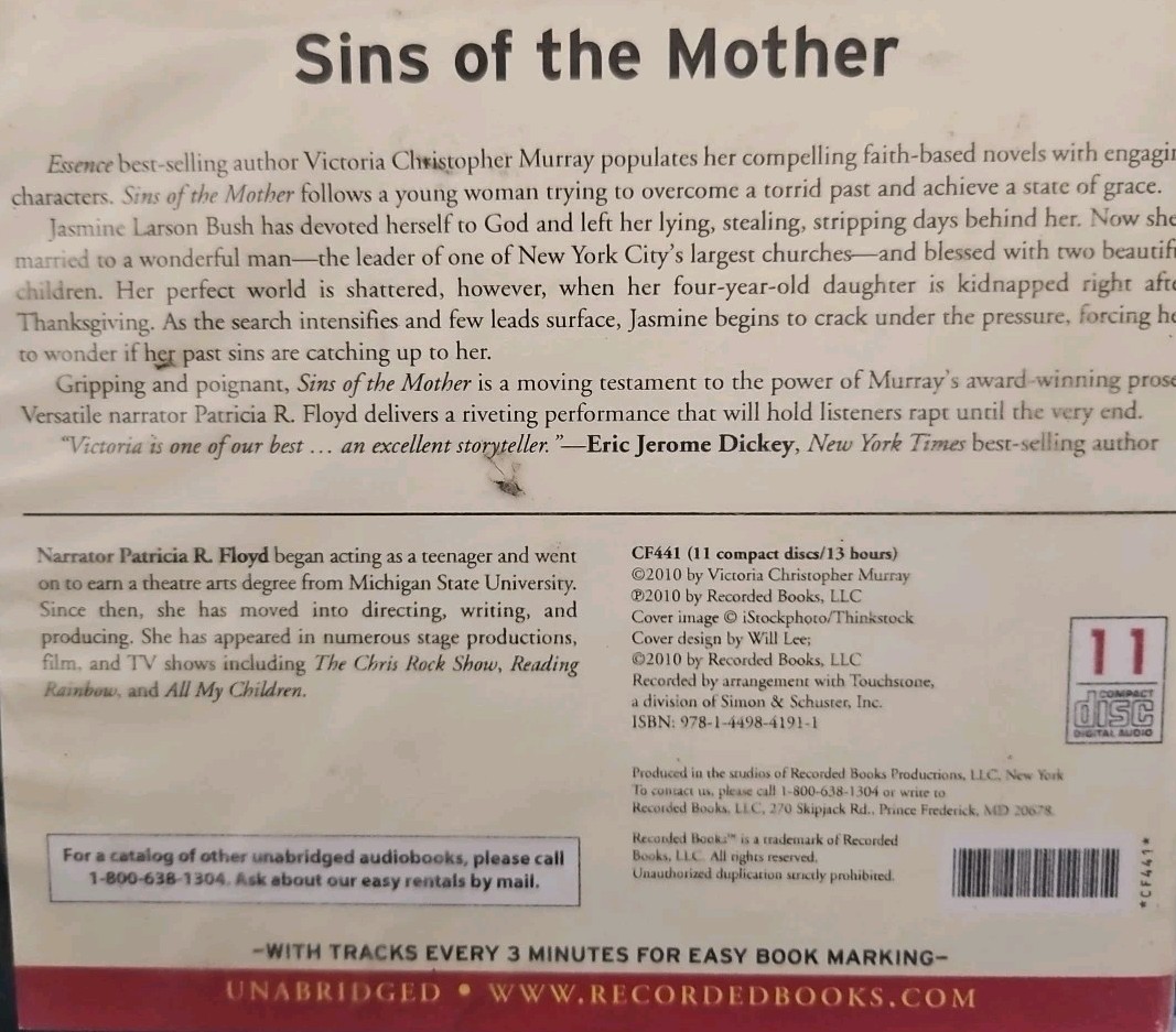 Audiobooks ~ Cds ~ Sins of the Mother ~ Victoria Christopher Murray