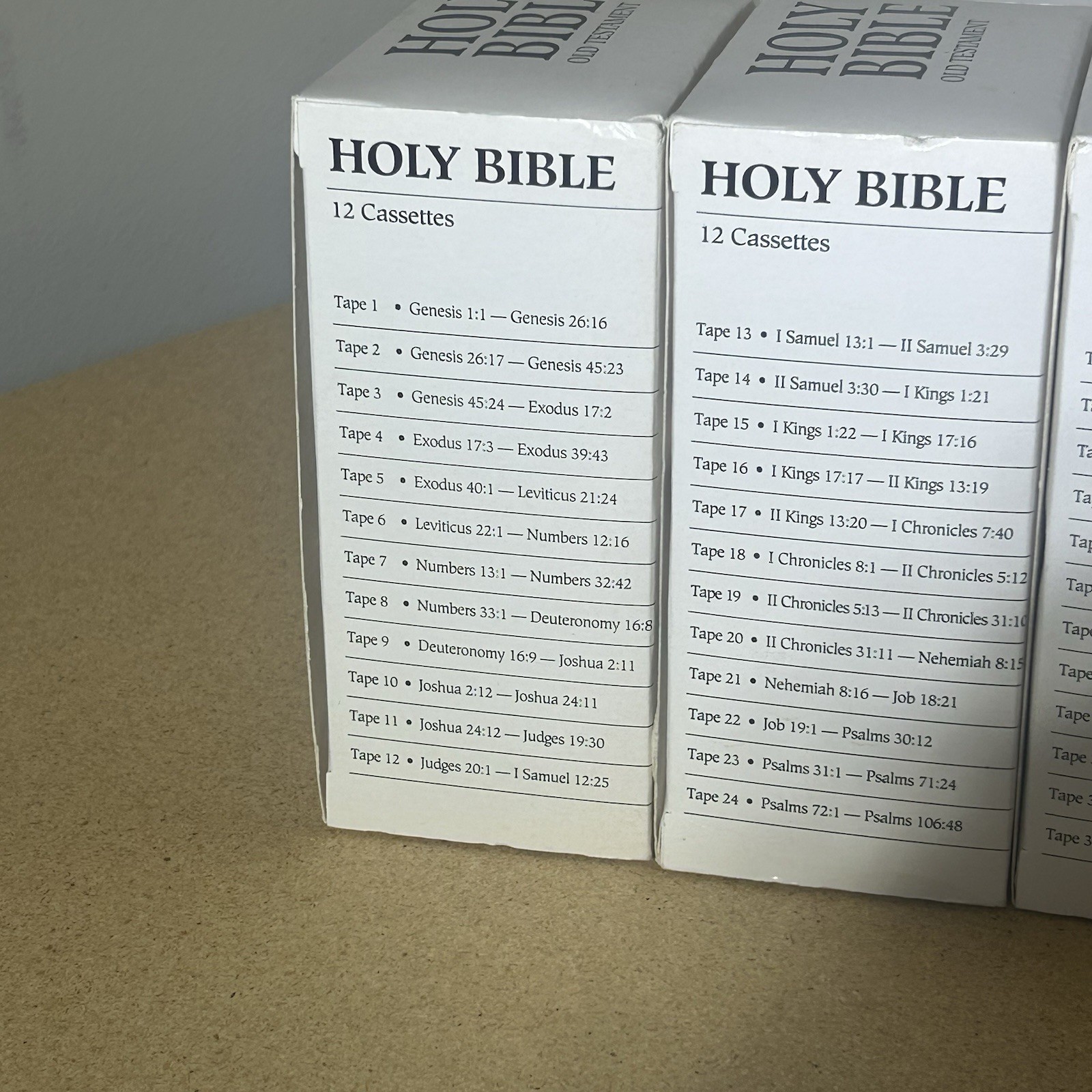 Vintage World of Publishers Bible on Cassette Old & New Testament 48 Total Tapes