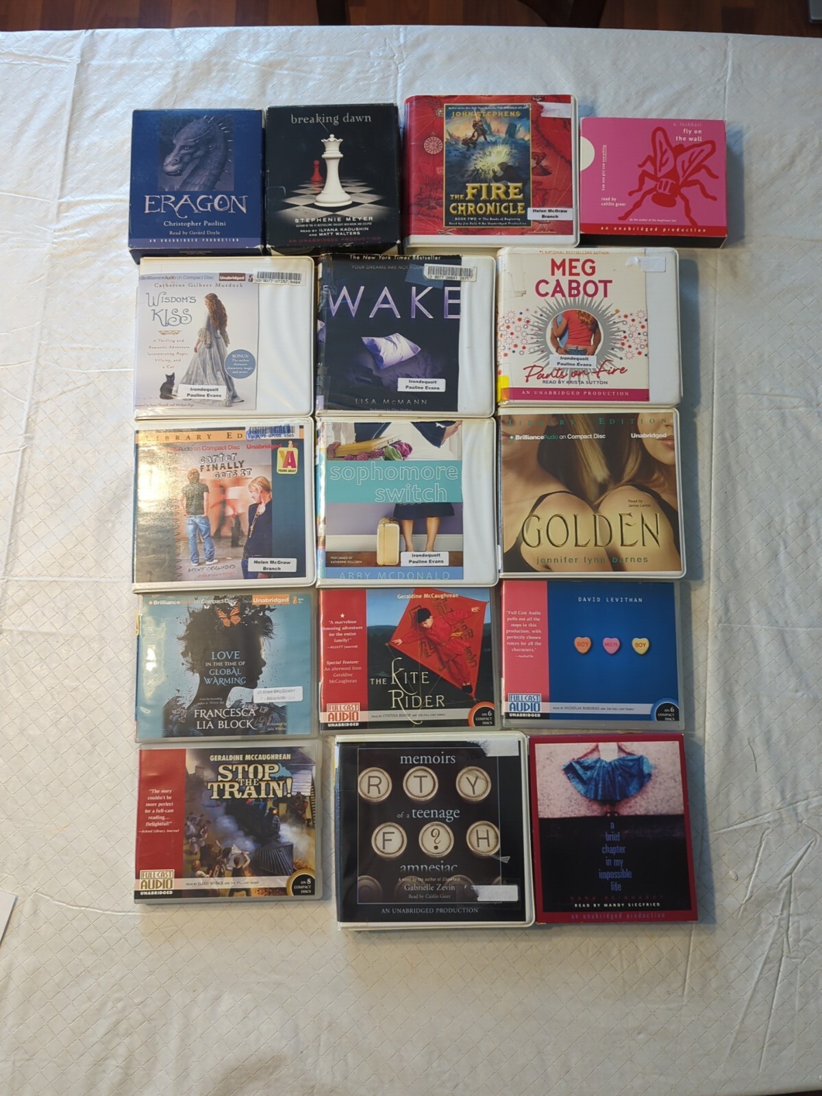 Lot Of 16 Young Adults Audio Books, Eragon, Breaking Dawn,Fire Chronicles, More