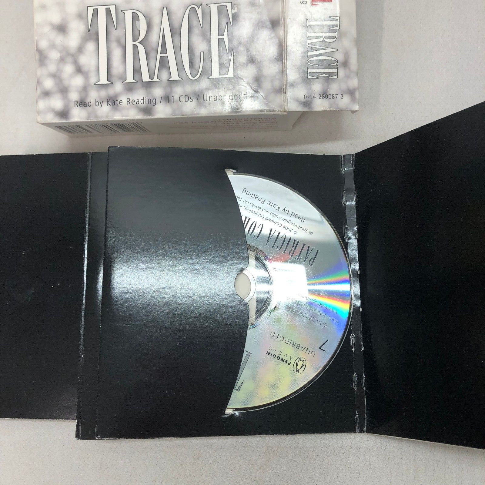 PATRICIA CORNWELL AUDIOBOOKS CDS TRACE 2004 & BOOK OF THE DEAD 2007 LOT OF 2